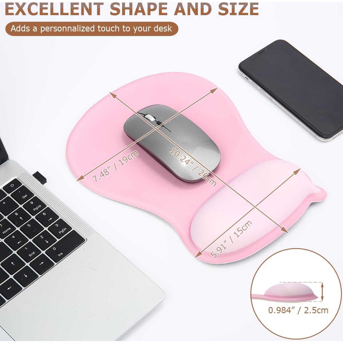 Almohadilla de Muñeca Ergonómica ABRONDA Rosa con Gel