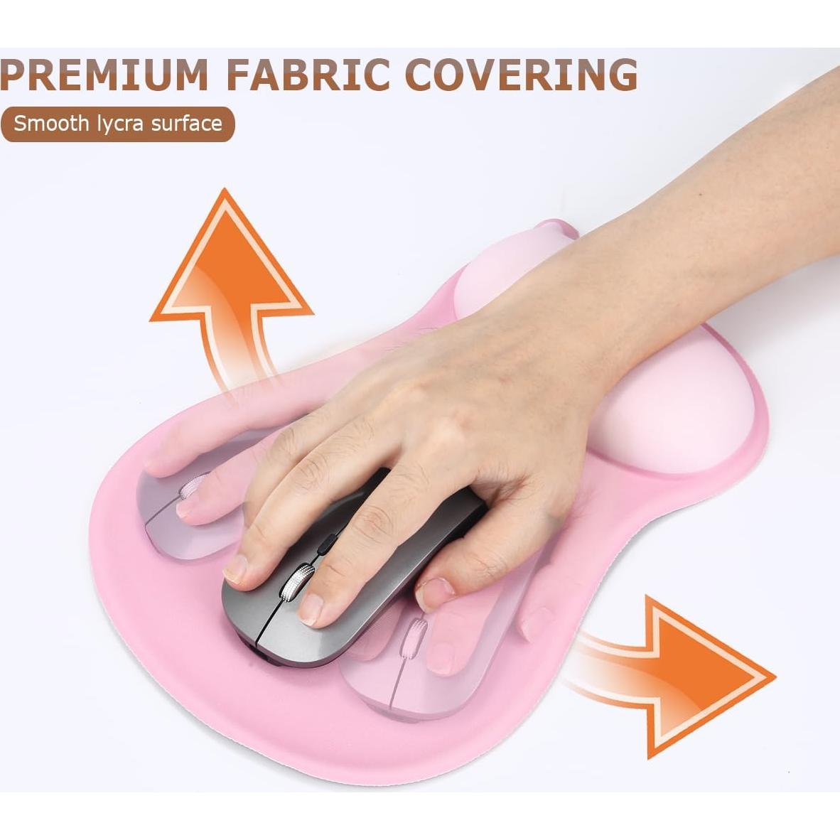 Almohadilla de Muñeca Ergonómica ABRONDA Rosa con Gel