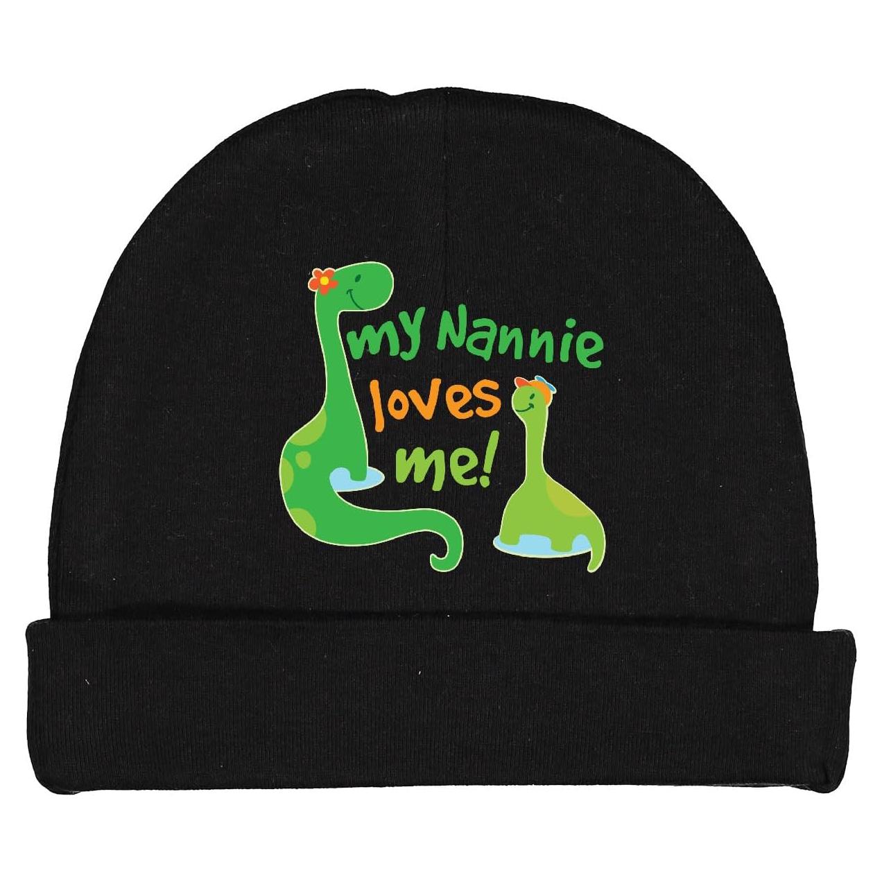 Gorro de Bebé Dinosaurio 100% Algodón Negro - Mi Abuela Me Ama