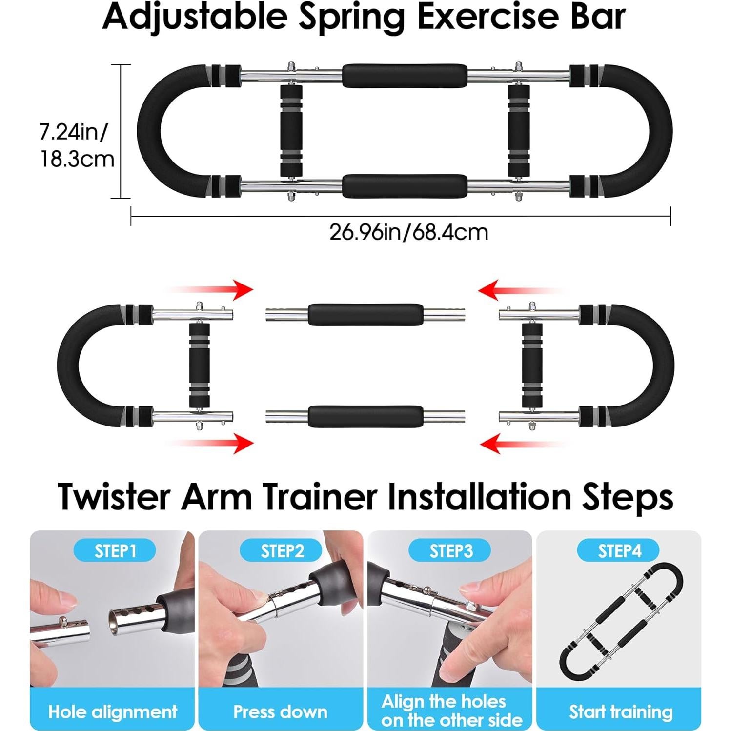 Entrenador de Brazos Twister CIRQUISTA 50-130Lbs Ajustable