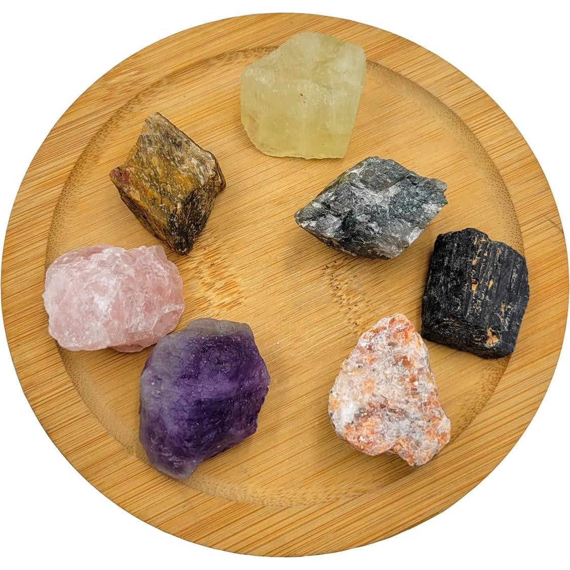 Juego de 7 Cristales de Energía Natural para Buena Fortuna