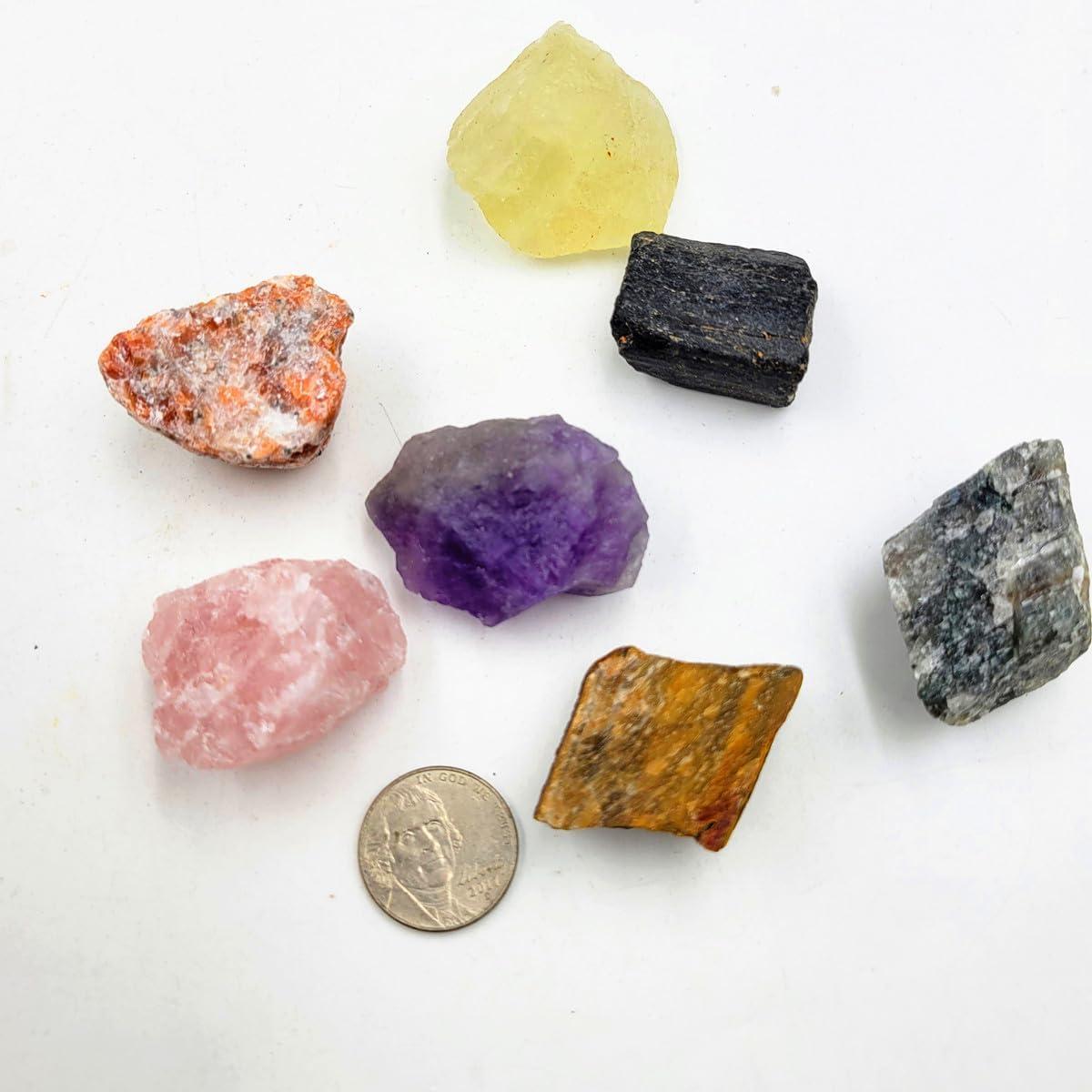 Juego de 7 Cristales de Energía Natural para Buena Fortuna