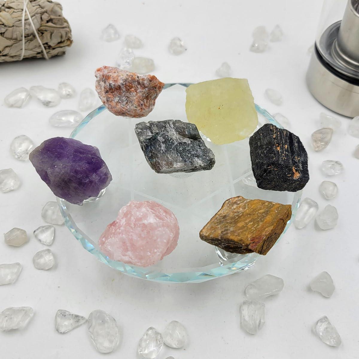 Juego de 7 Cristales de Energía Natural para Buena Fortuna