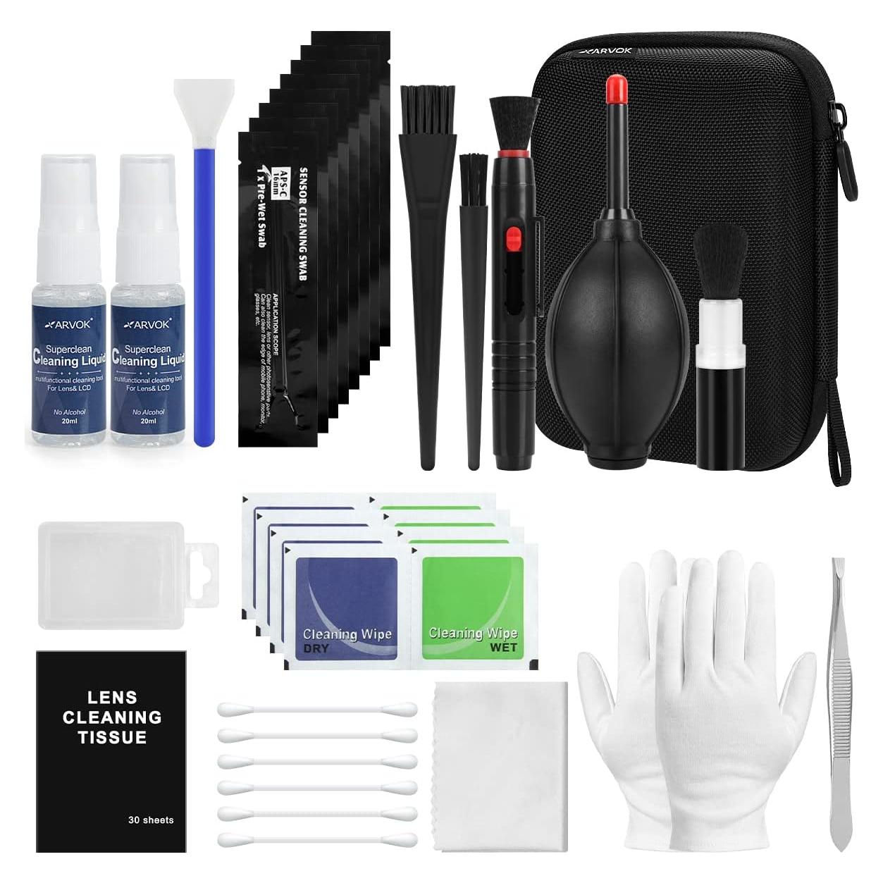 Kit de Limpieza de Cámara Profesional ARVOK 32 Piezas