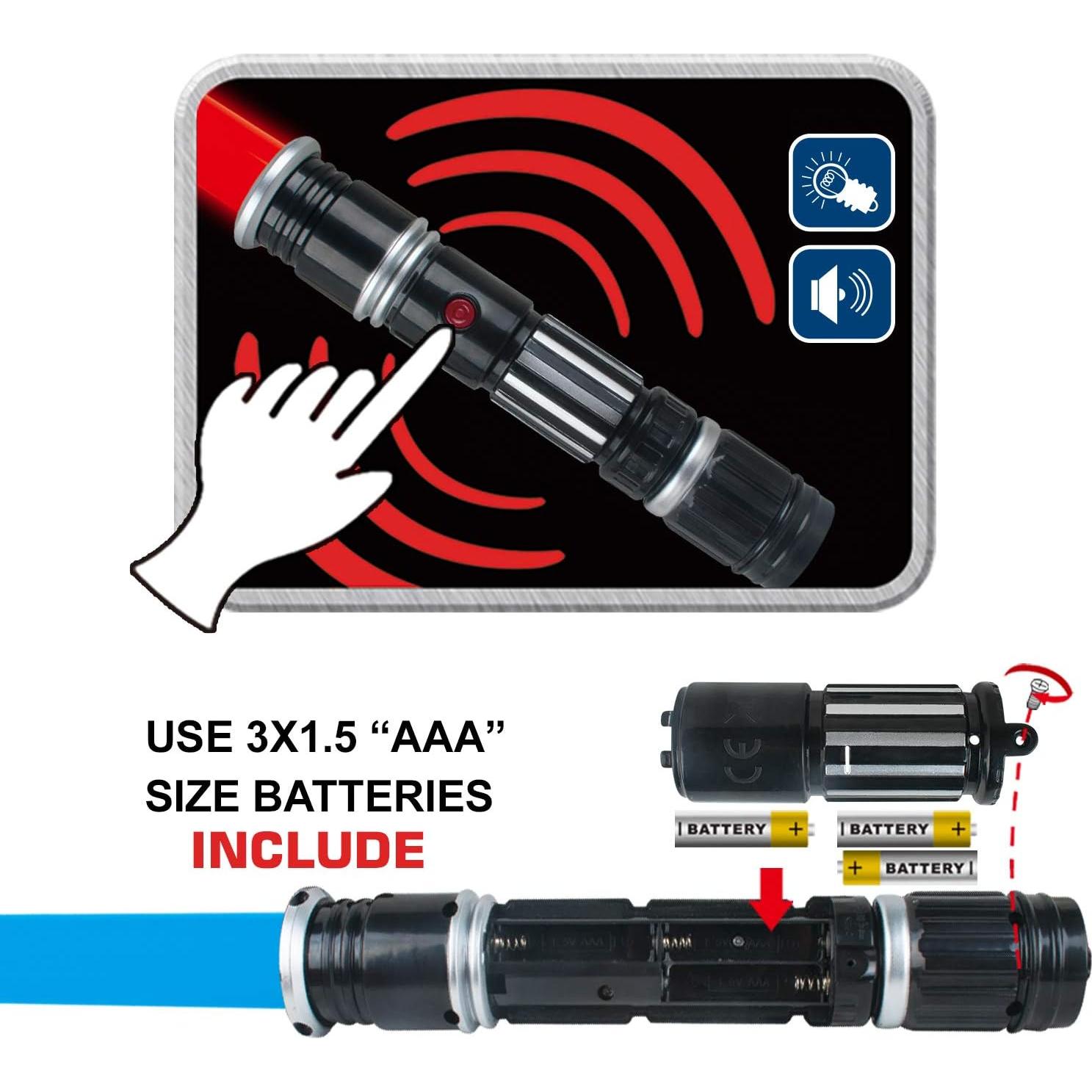 Set de 3 Espadas Iluminadas Lesuter Toys con Sonido FX