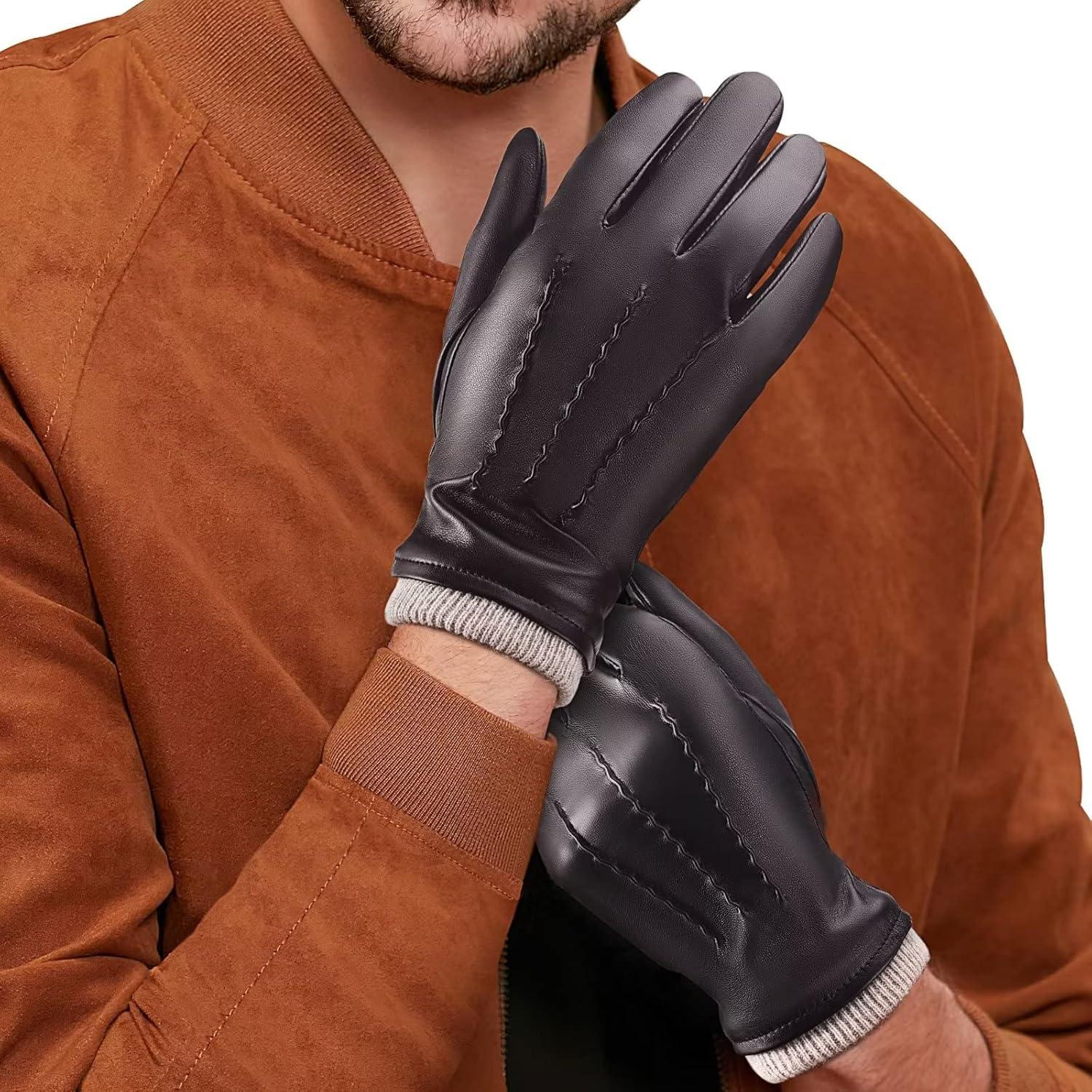 Guantes de Cuero para Hombre MAGILINK Táctiles Invierno