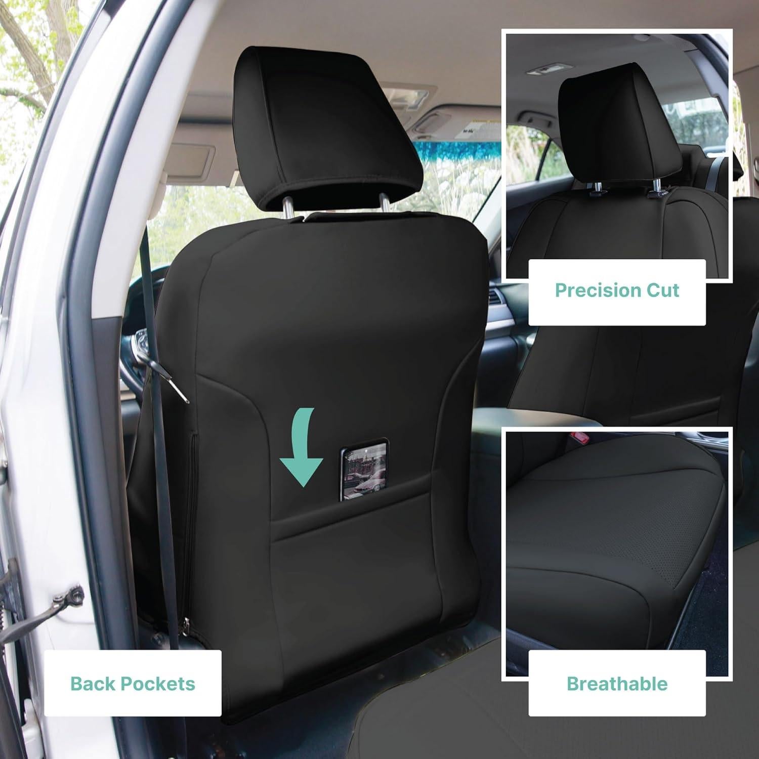 Cubiertas de Asiento FH Group para Toyota Camry 2012-2017 - Negro