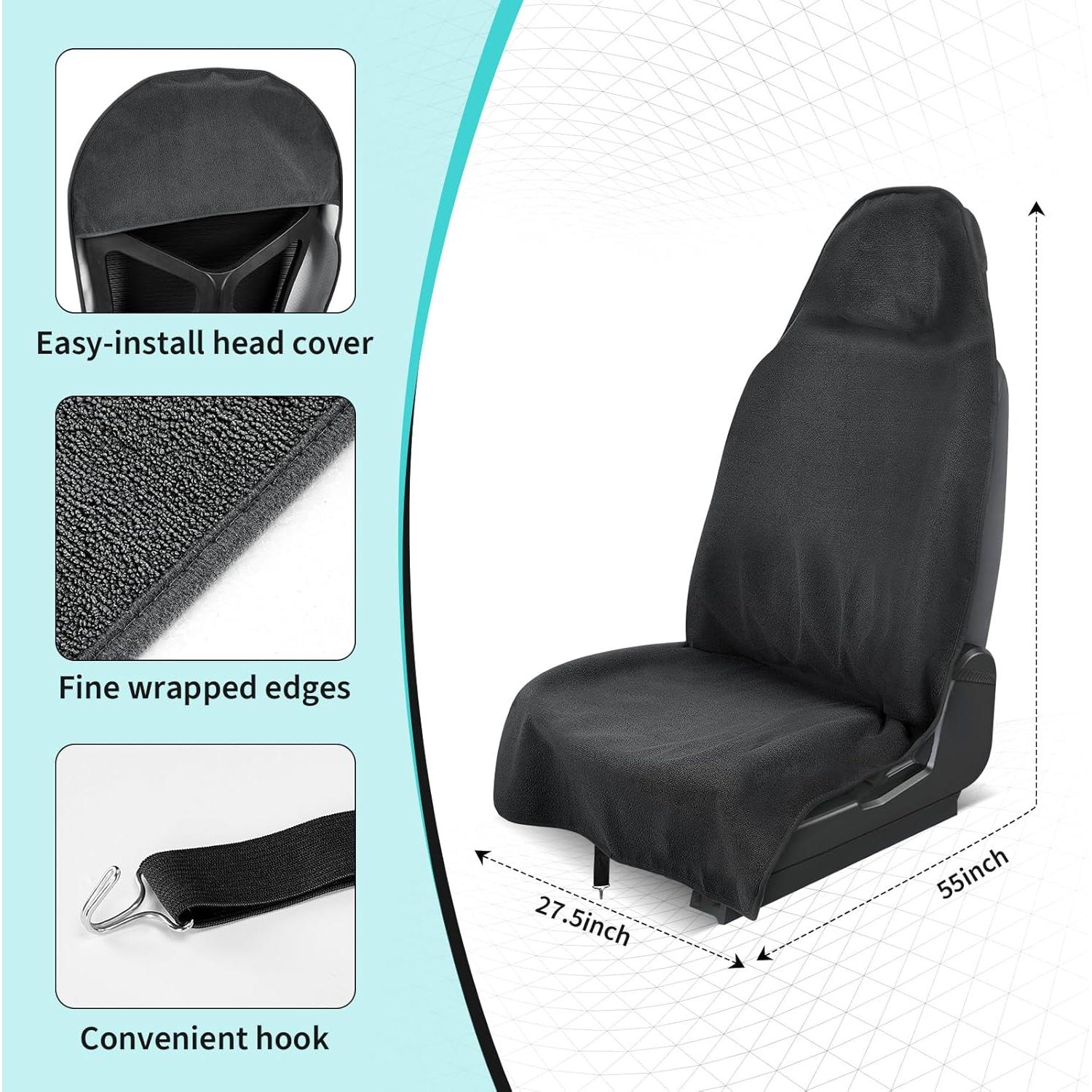 Paquete de 2 Fundas de Toalla Impermeables Movetility - Negro