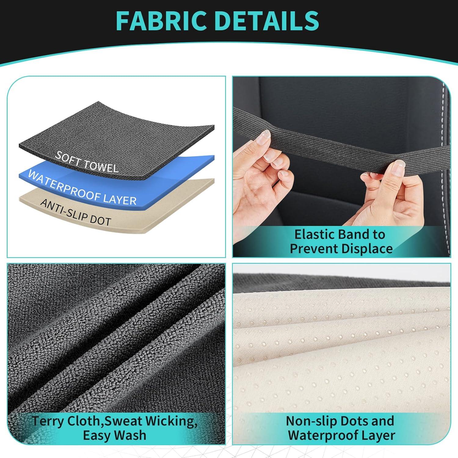 Paquete de 2 Fundas de Toalla Impermeables Movetility - Negro