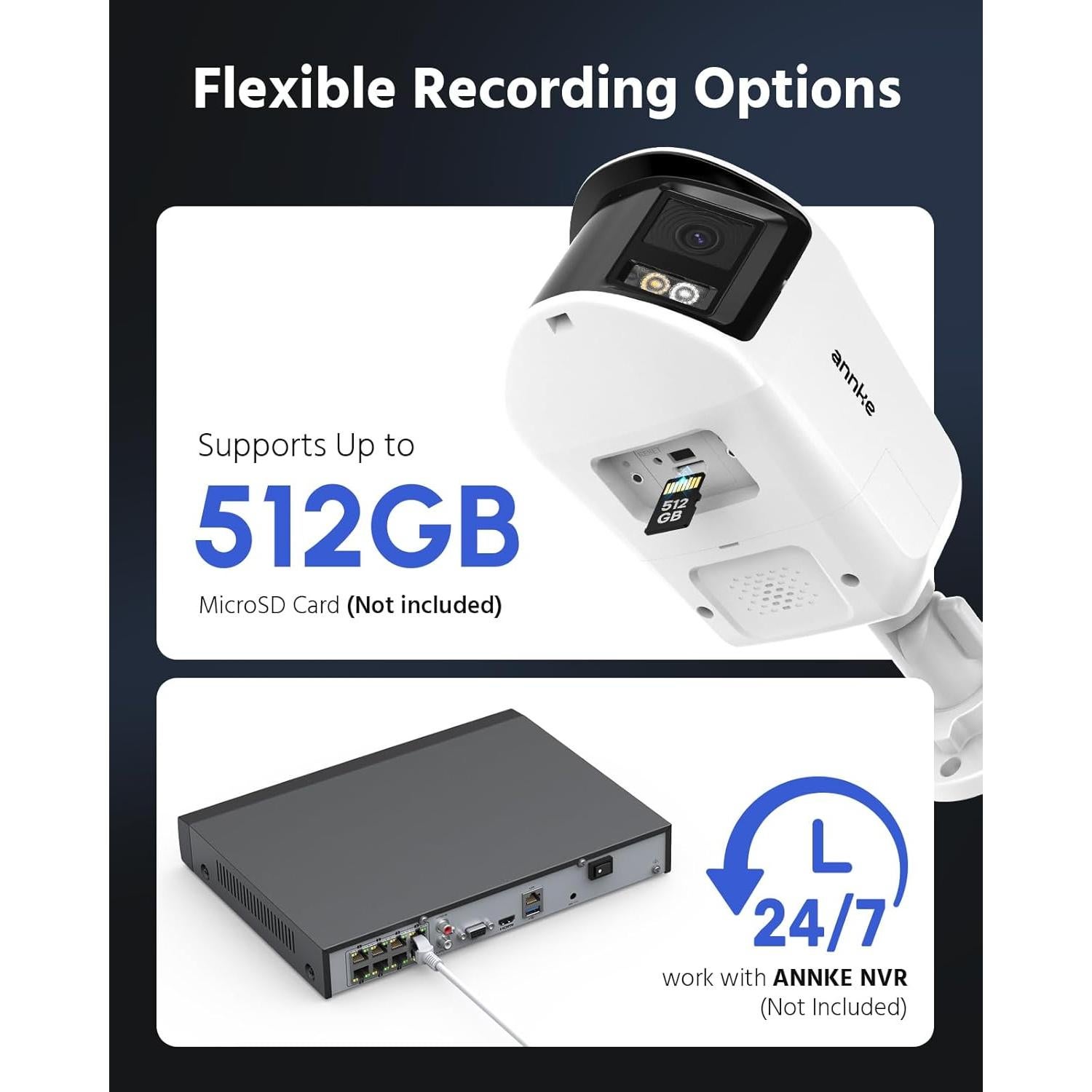 Cámara de Seguridad PoE ANNKE FCD800 4K 8MP Doble Lente 180°