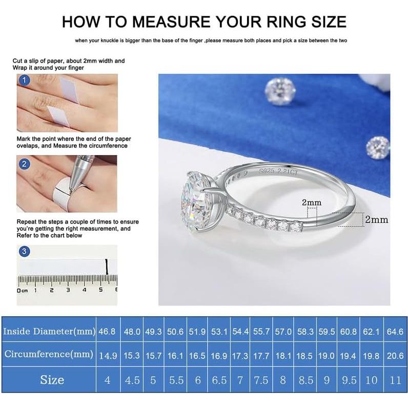 Anillo de Compromiso Moissanita Ovalado 2 Quilates Oro 18K