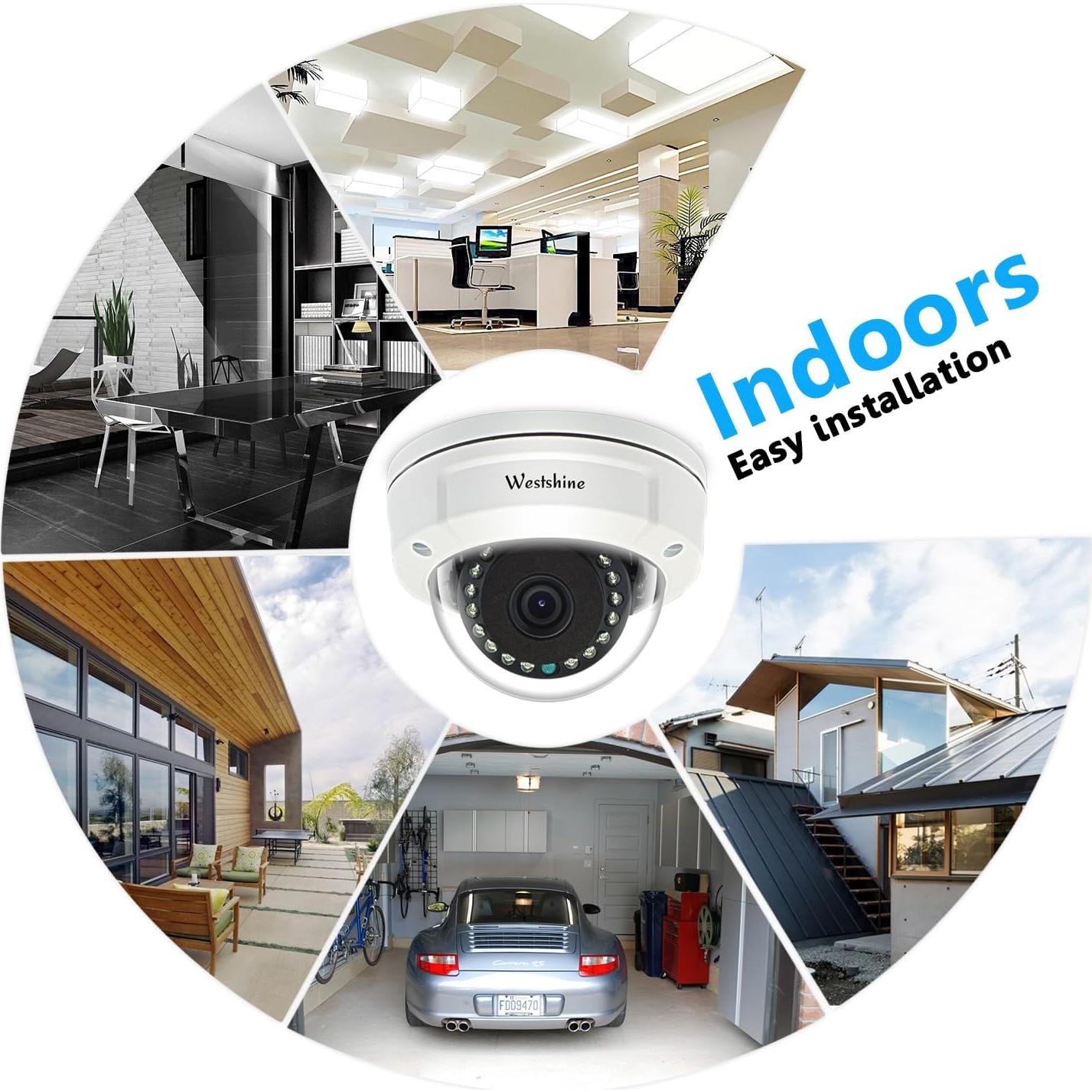 Cámara de Seguridad Dome 5MP Westshine con Lente 2.8mm IR