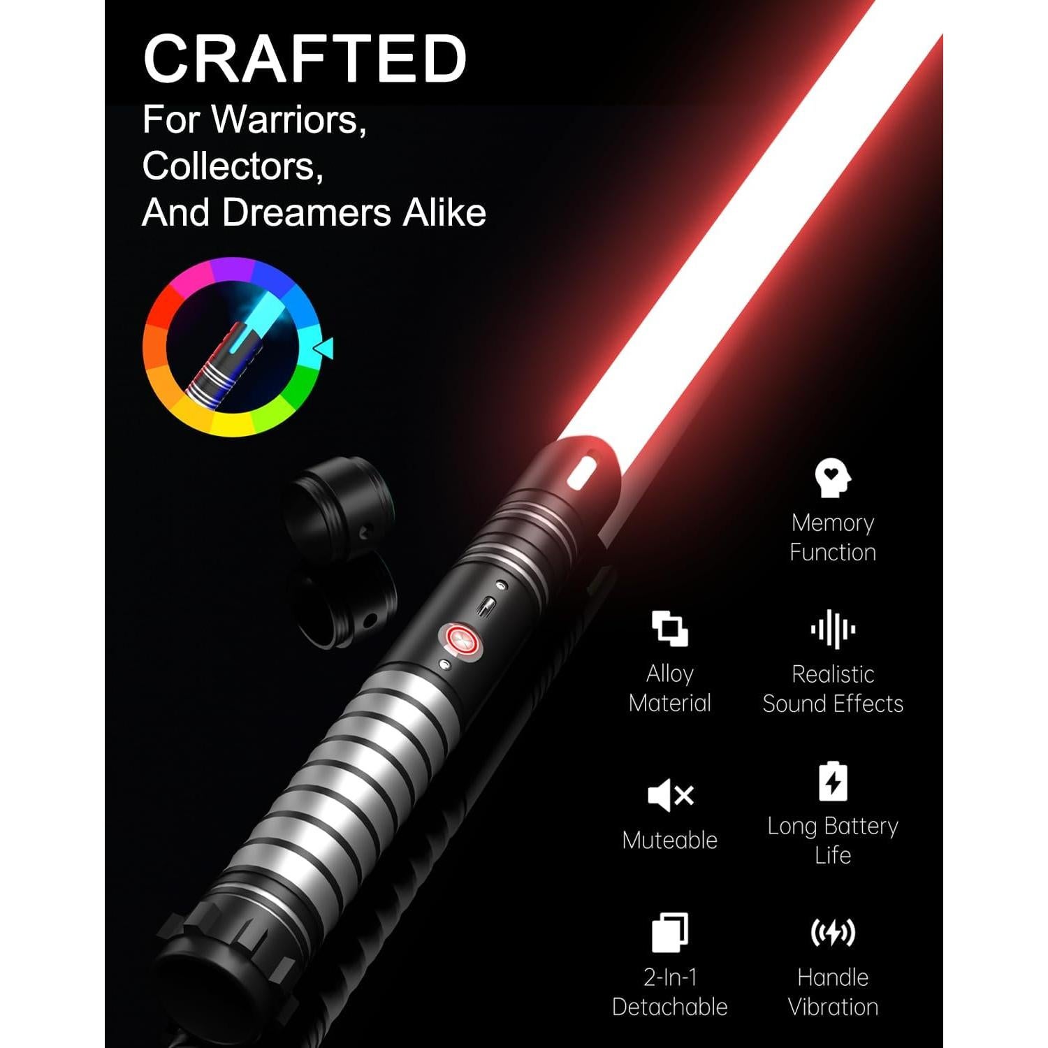 Sable de Luz 2-en-1 Viglaschill 24 Colores Recargable