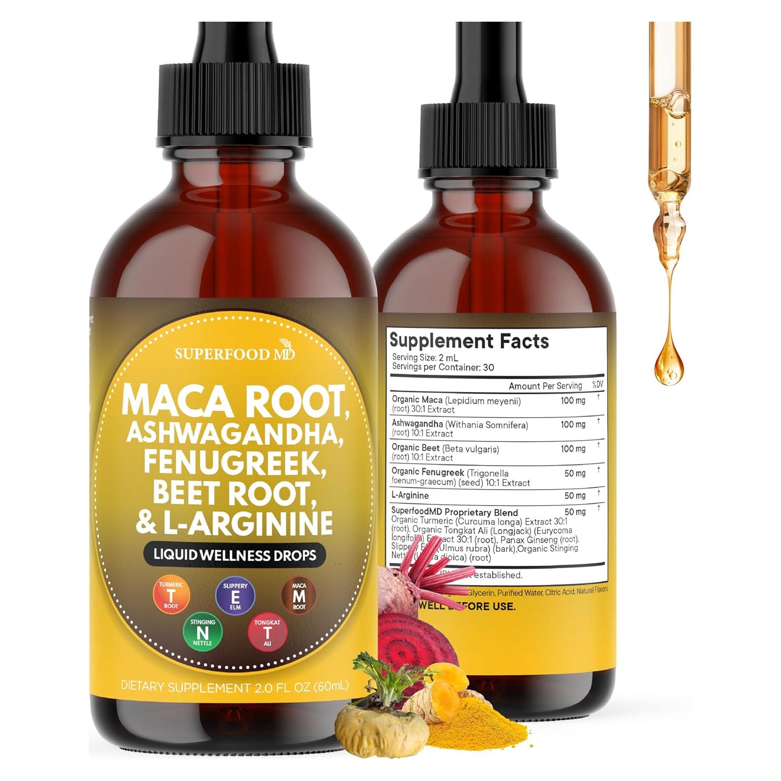 Gotas Líquidas de Raíz de Maca Superfood MD 59.15ml