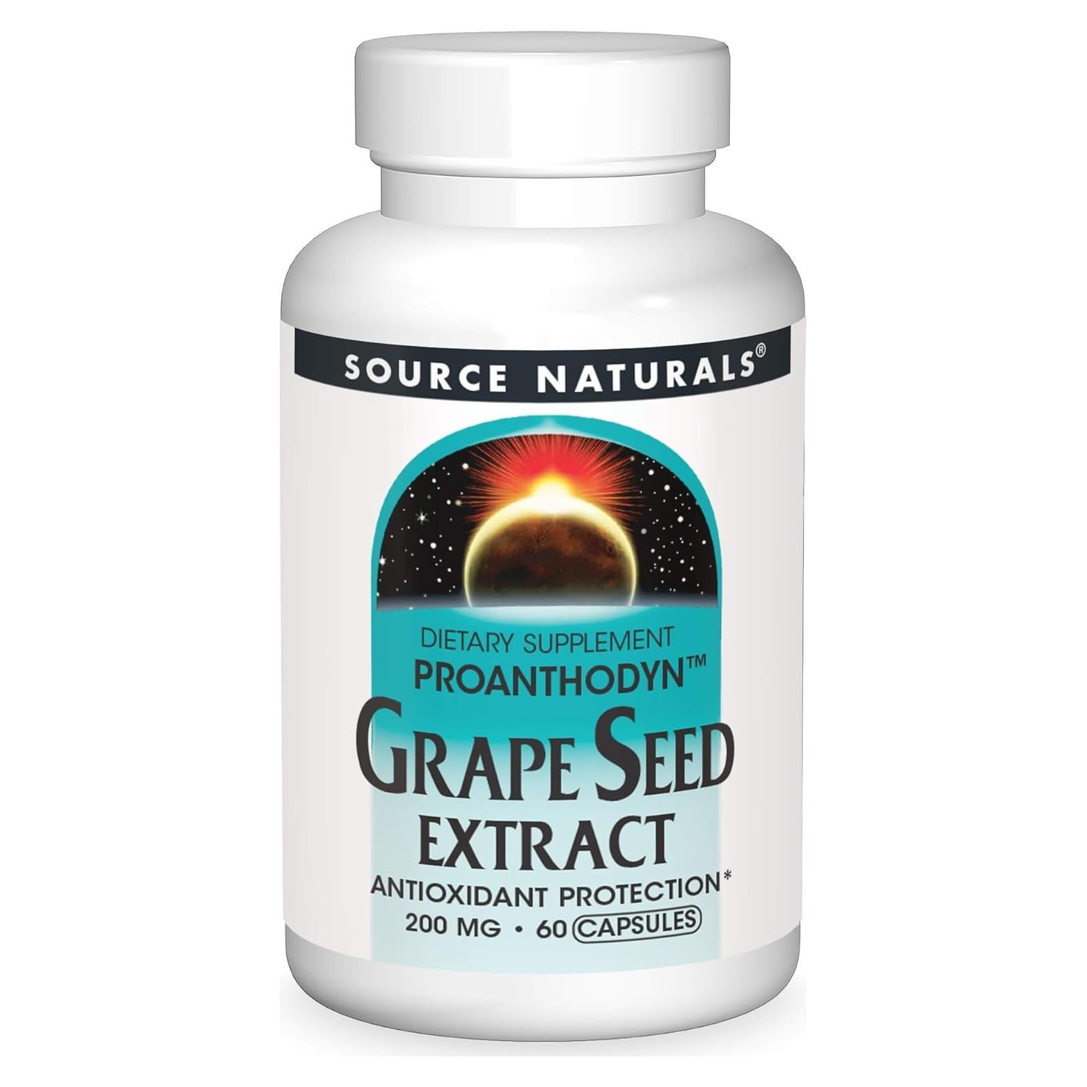 Extracto de Semilla de Uva Source Naturals 200 mg - 60 Cápsulas