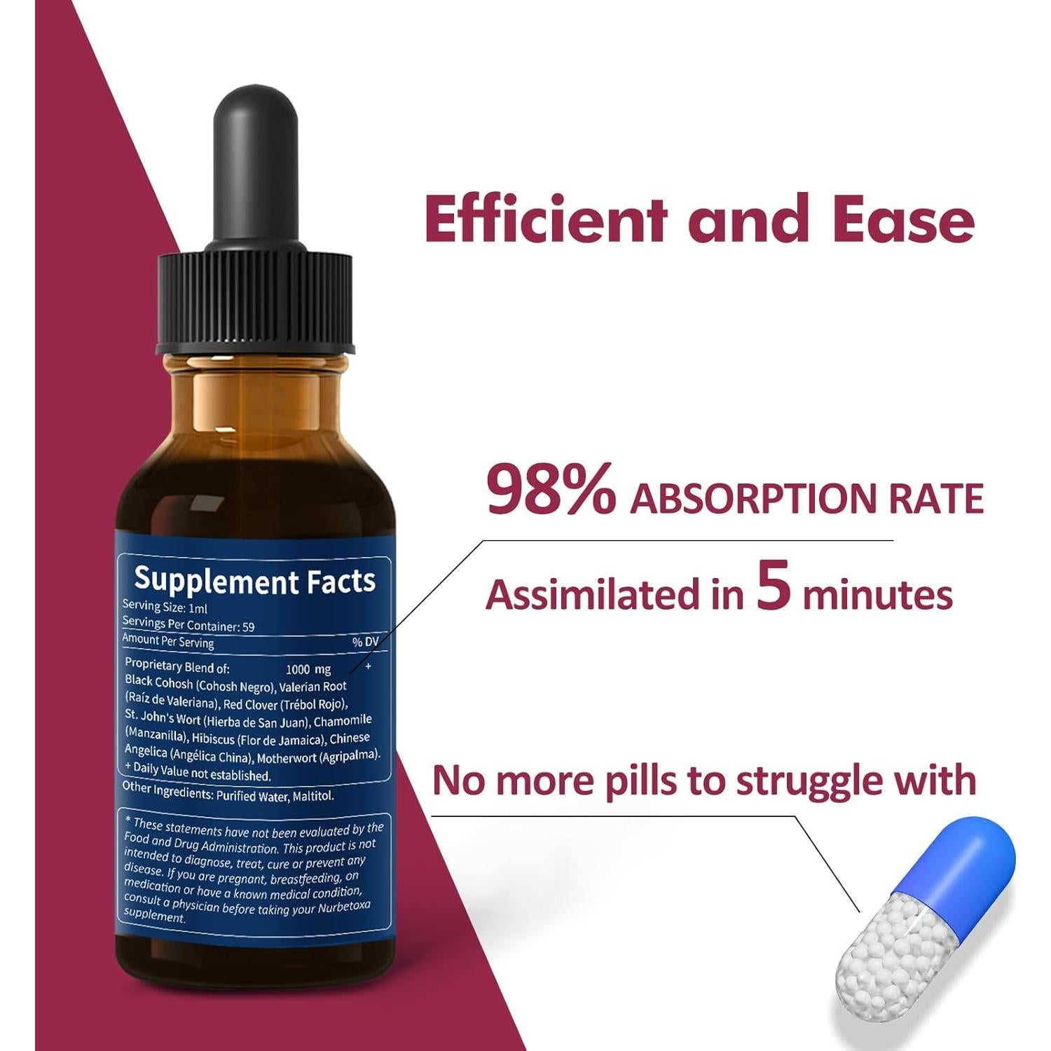 Gotas de Cohosh Negro Nurbetoxa 60 ml - Suplemento Menopausia