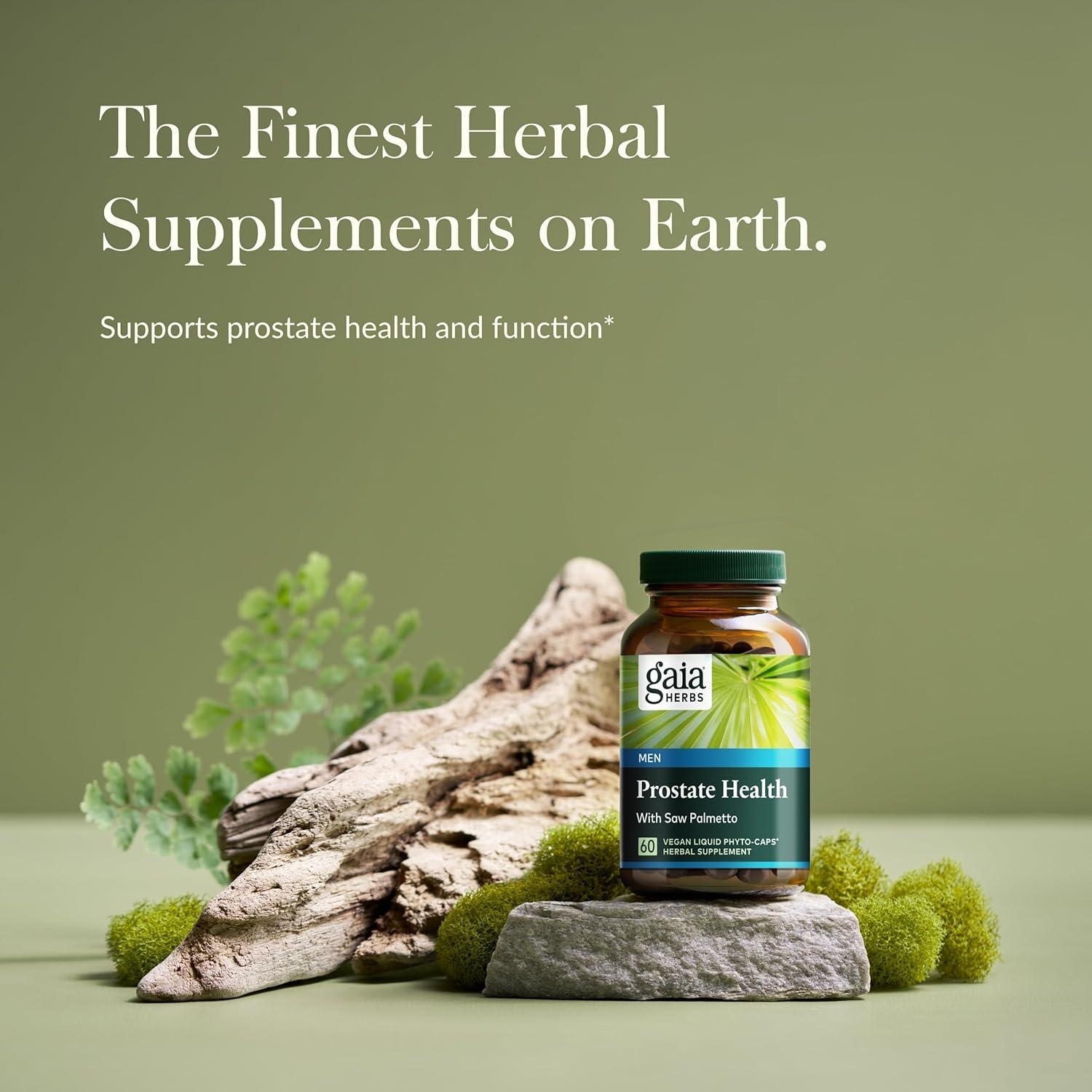 Suplemento Salud Prostática Gaia Herbs - 60 Cápsulas Veganas