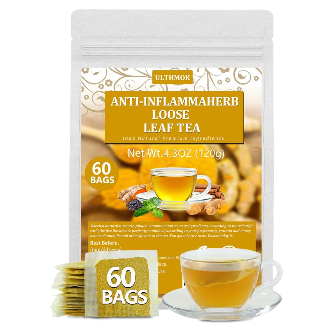 60 Bolsitas de Té Anti-Inflammaherb YILINSHA 100% Natural