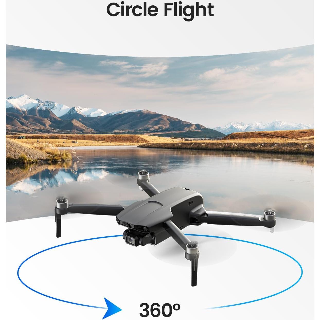 Holyton HT70 3 Axis Brushless Gimbal GPS Drones with Camera for Adults 4K; FAA Compliant FPV RC Quadcopter Drone with 4K/30FPS Video, 10000ft Range, QuickShot, Night Vision, Follow Me, Auto Return