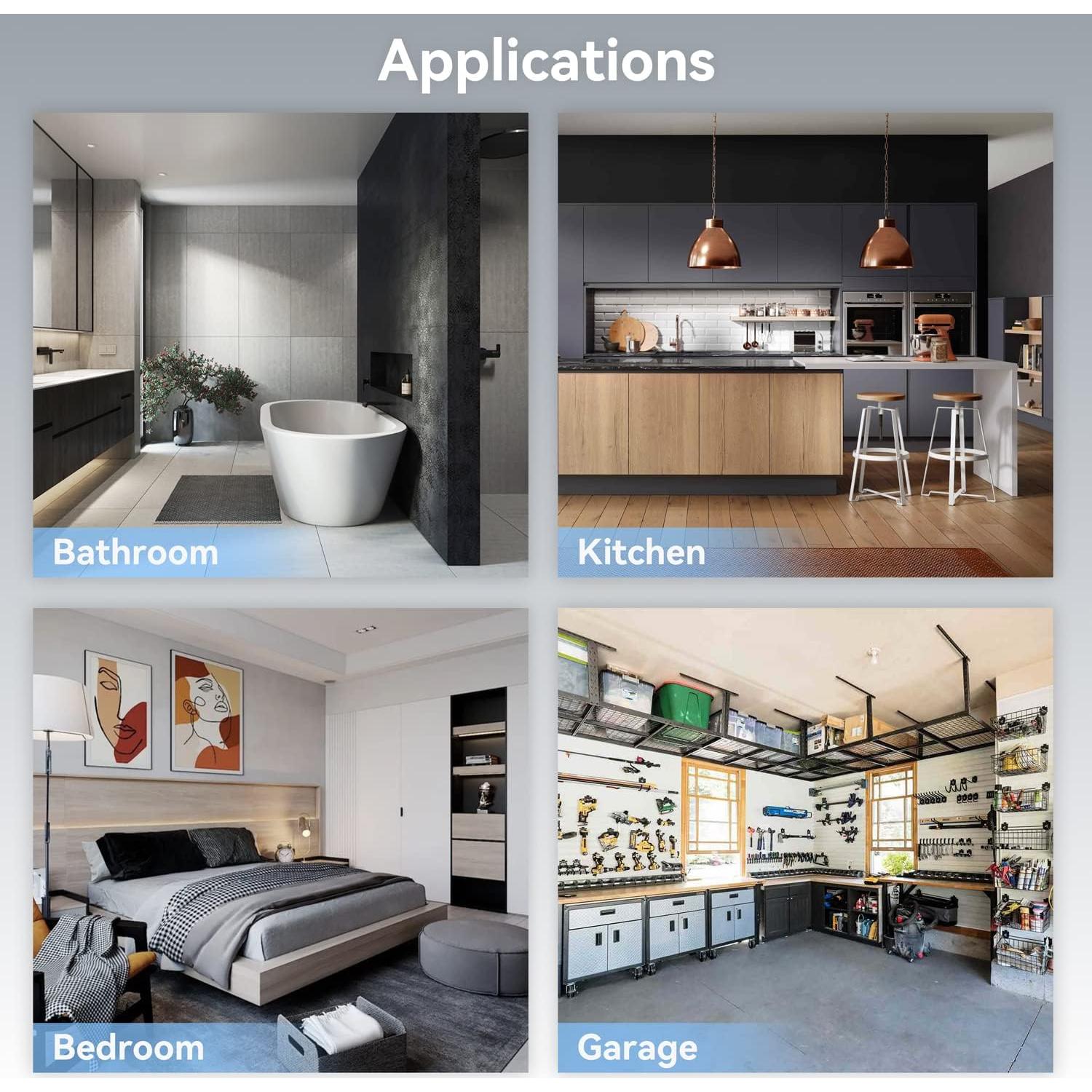 Ventilador de extracción SUPROCKY 170 CFM silencioso negro