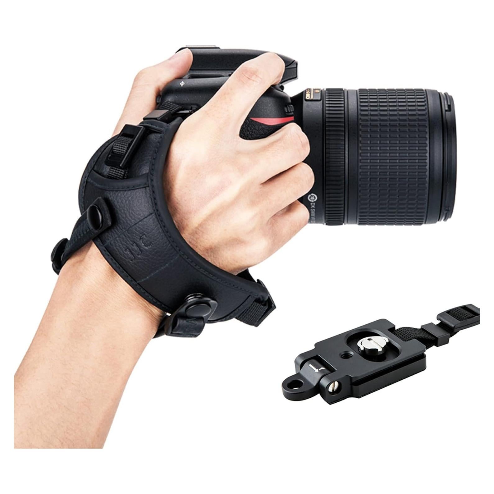 Correa de Muñeca para Cámara JJC Negra Ajustable para DSLR