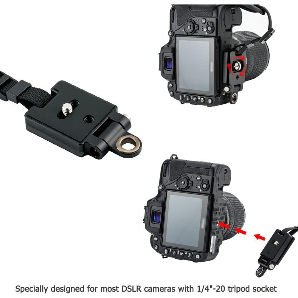 Correa de Muñeca para Cámara JJC Negra Ajustable para DSLR