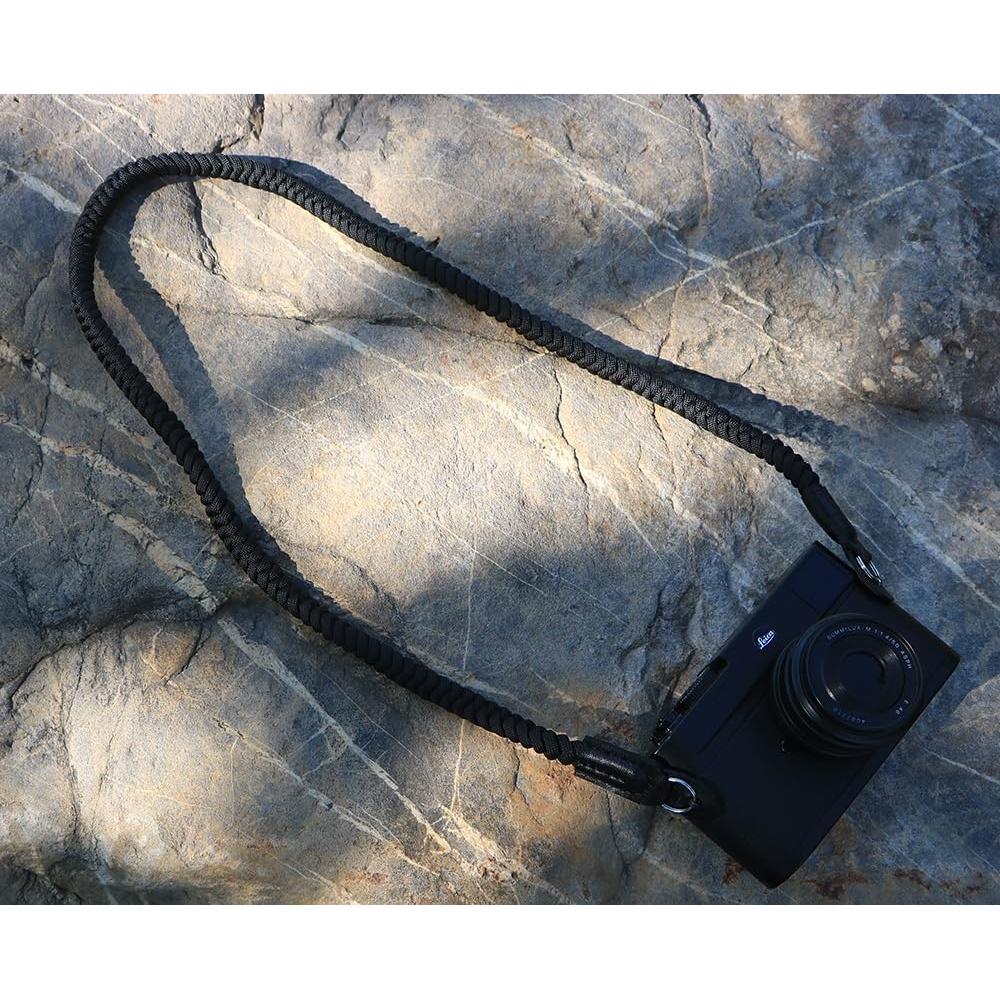 Correa de Hombro para Cámara Paracord 90cm Negra Compatible Canon Nikon Sony