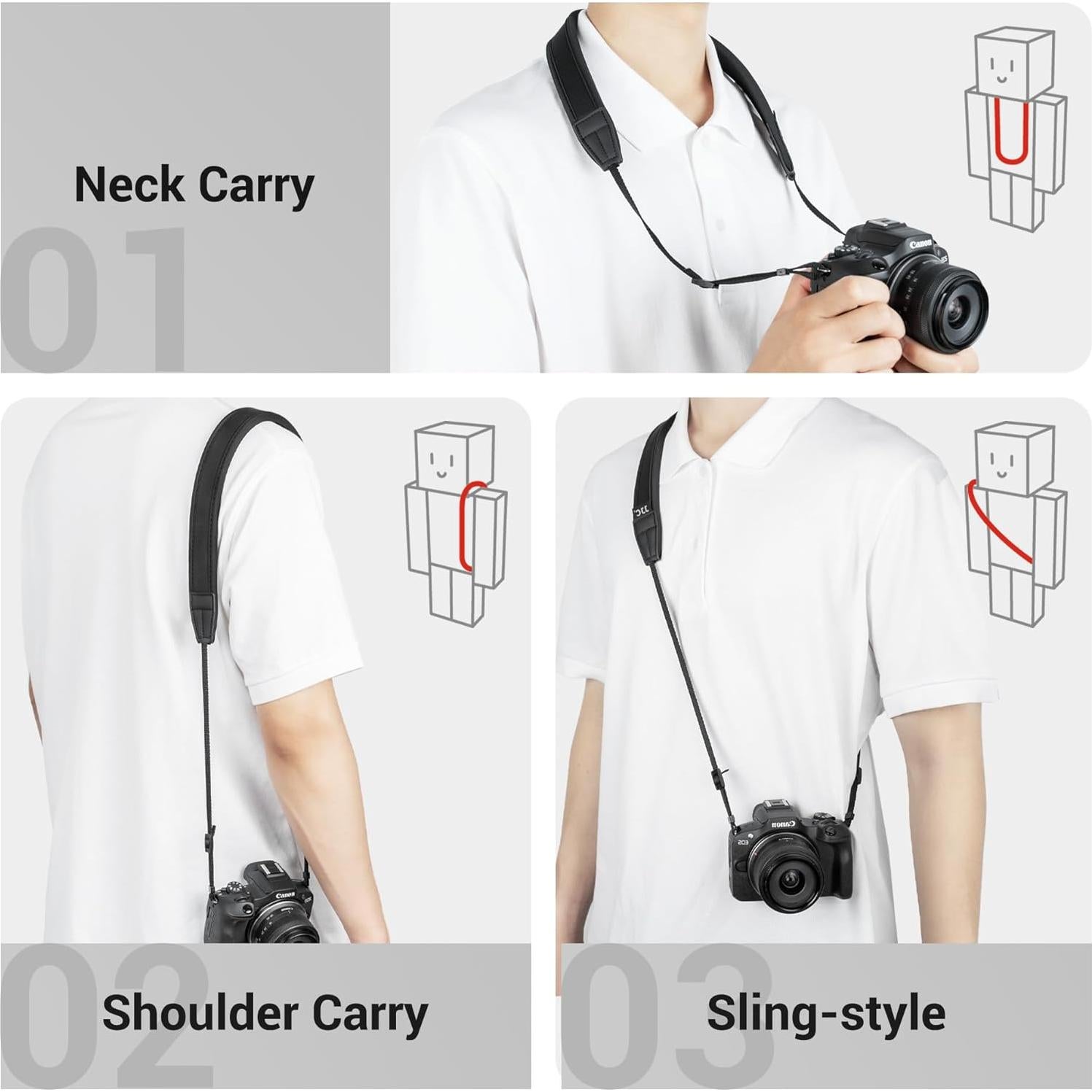 Correa de Hombro Suave JJC para Cámara Mirrorless y DSLR