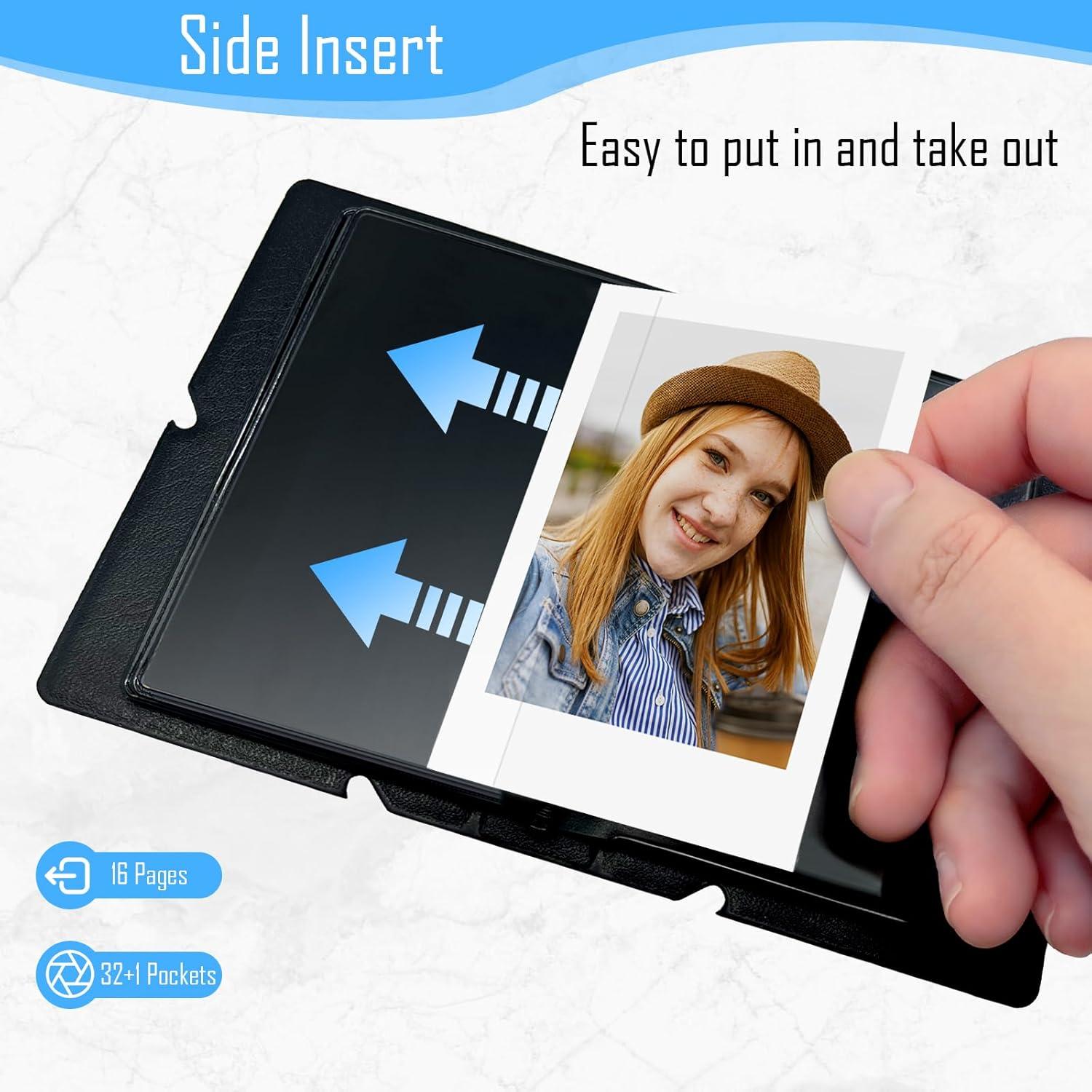 Álbum de Fotos Instax Mini 32 Bolsillos Negro Tinta