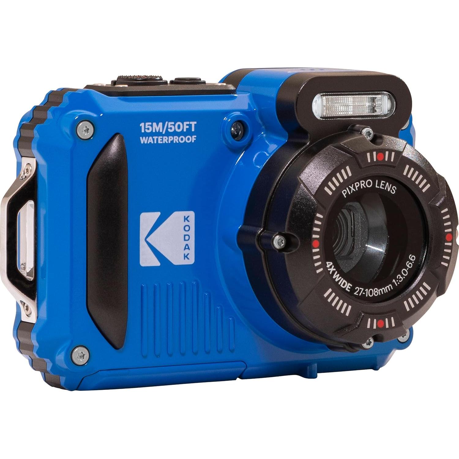 Cámara Digital Kodak PIXPRO WPZ2 Azul + Funda + microSD 32GB