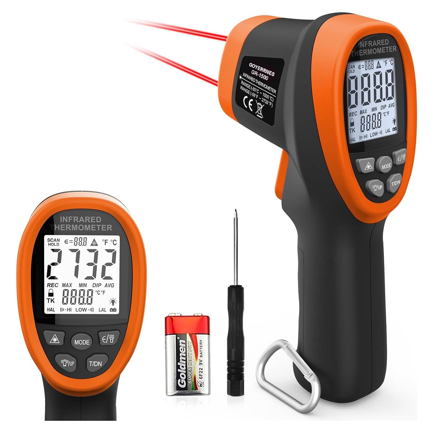 Pirómetro Infrarrojo GOYERRNES GR-150 -58 a 1500 °C Industrial