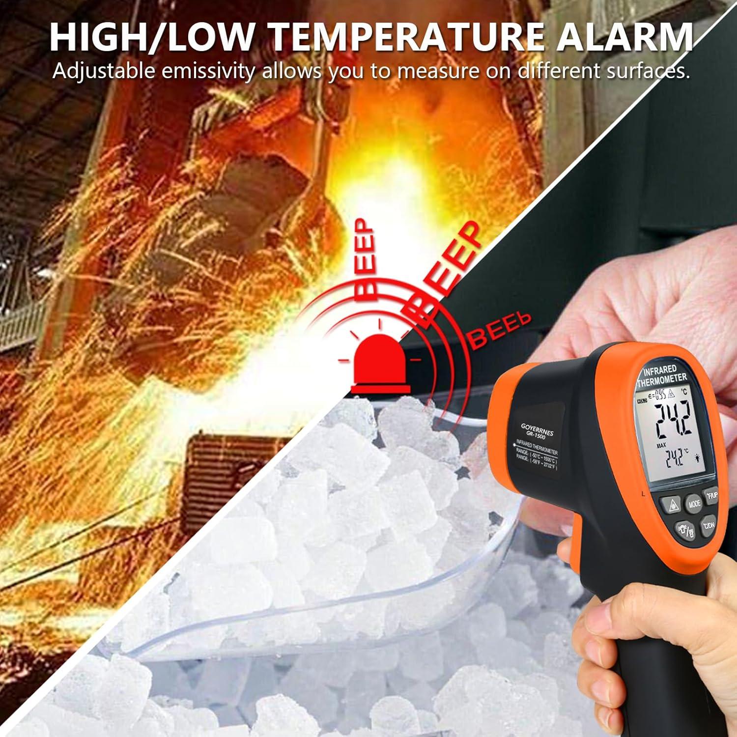 Pirómetro Infrarrojo GOYERRNES GR-150 -58 a 1500 °C Industrial