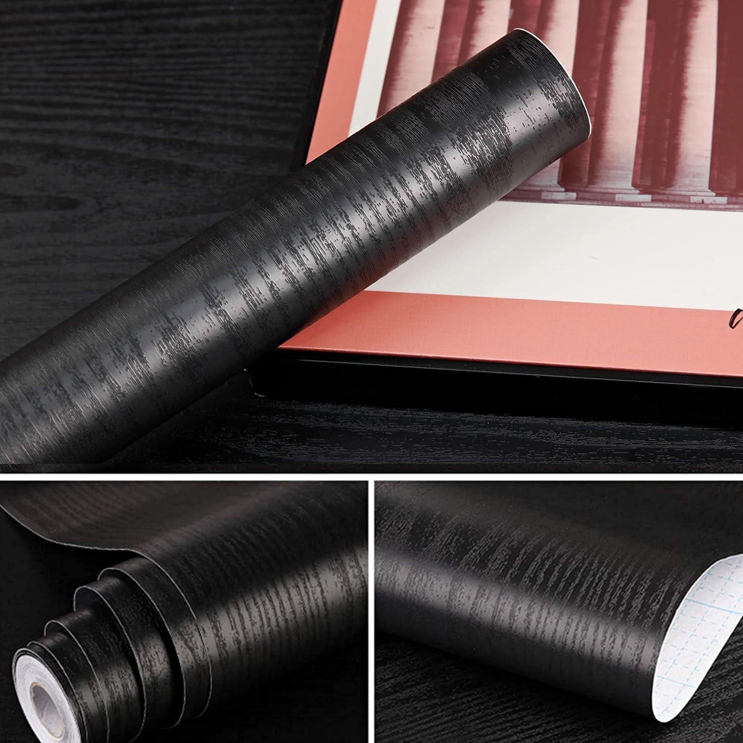 Papel Contact Autoadhesivo Madera Negra PracticalWs 45x200 cm