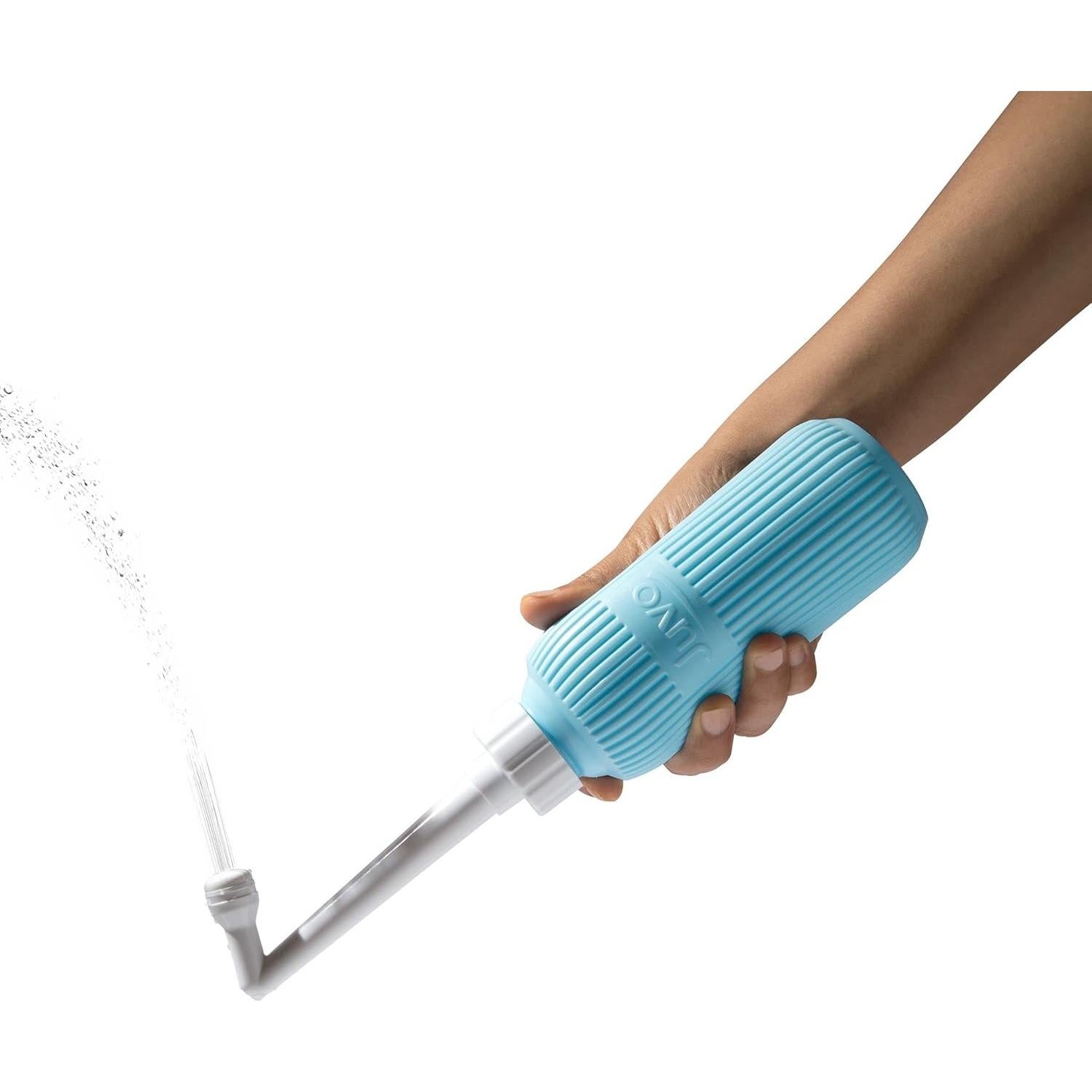 Kit Bidet de Viaje Juvo | Botella Compresora 381 ml Azul