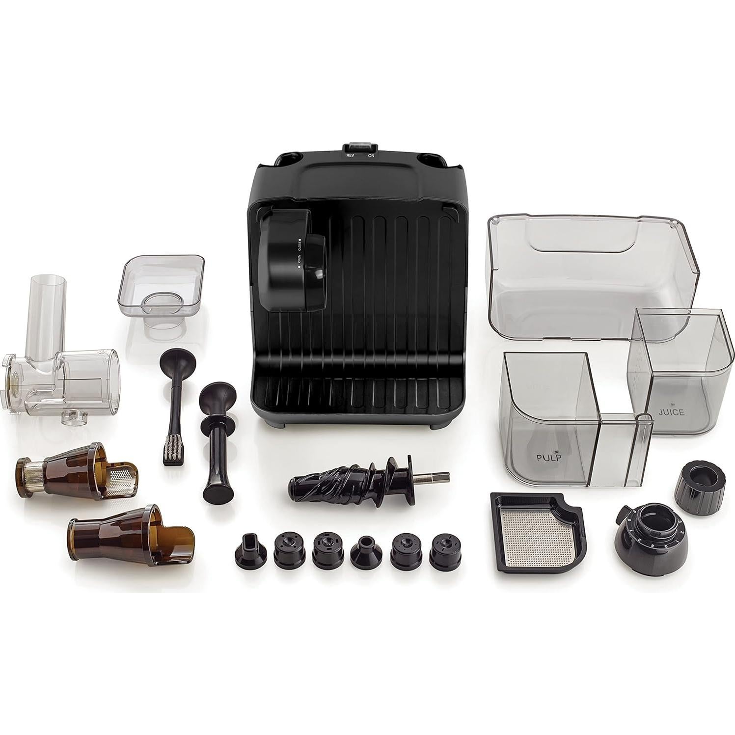 Extractor de Jugo Omega Cold Press 200W Negro 80 RPM Multifuncional