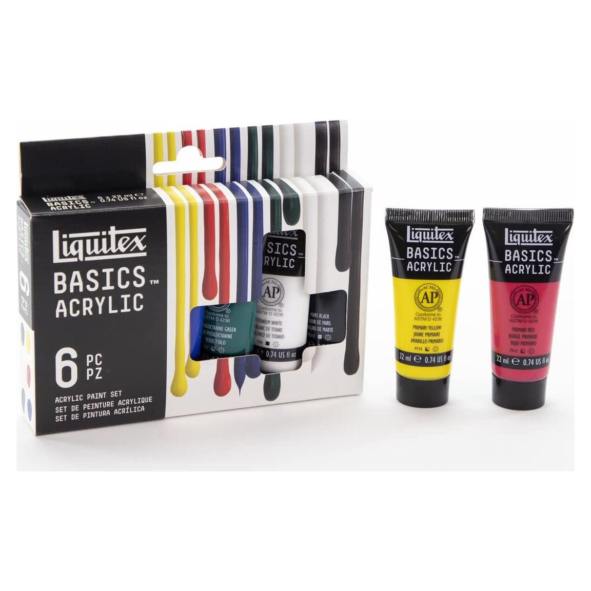 Juego de 12 colores acrílicos Liquitex Basics 22 ml