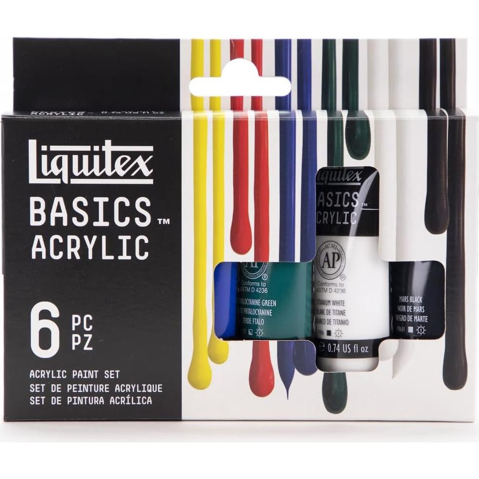 Juego de 12 colores acrílicos Liquitex Basics 22 ml