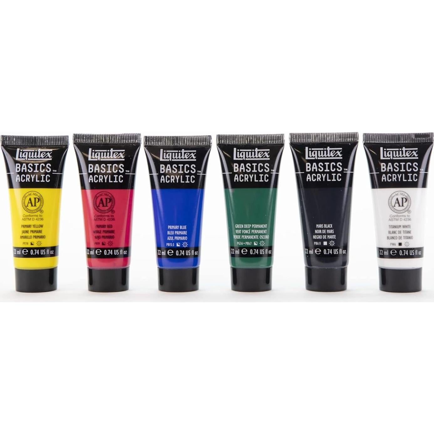 Juego de 12 colores acrílicos Liquitex Basics 22 ml