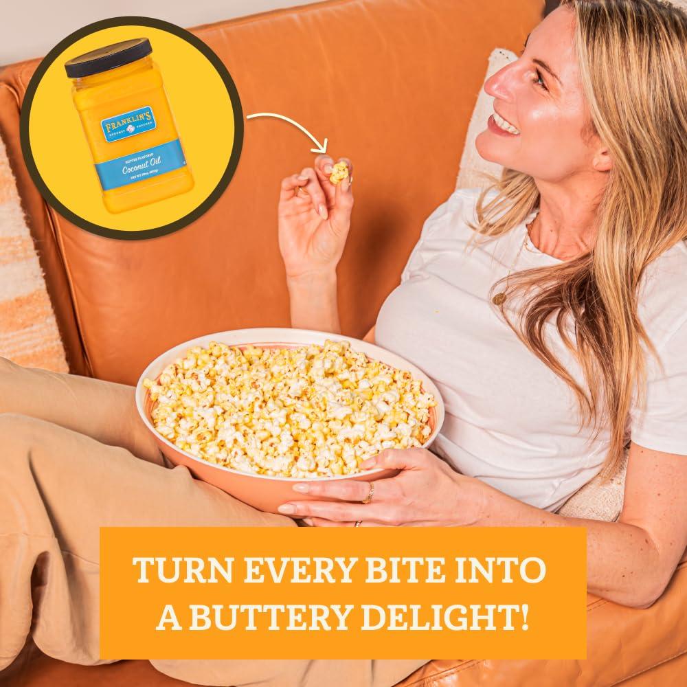 Palomitas Gourmet Franklin 32 oz - Clásico, Sal y Aceite de Coco