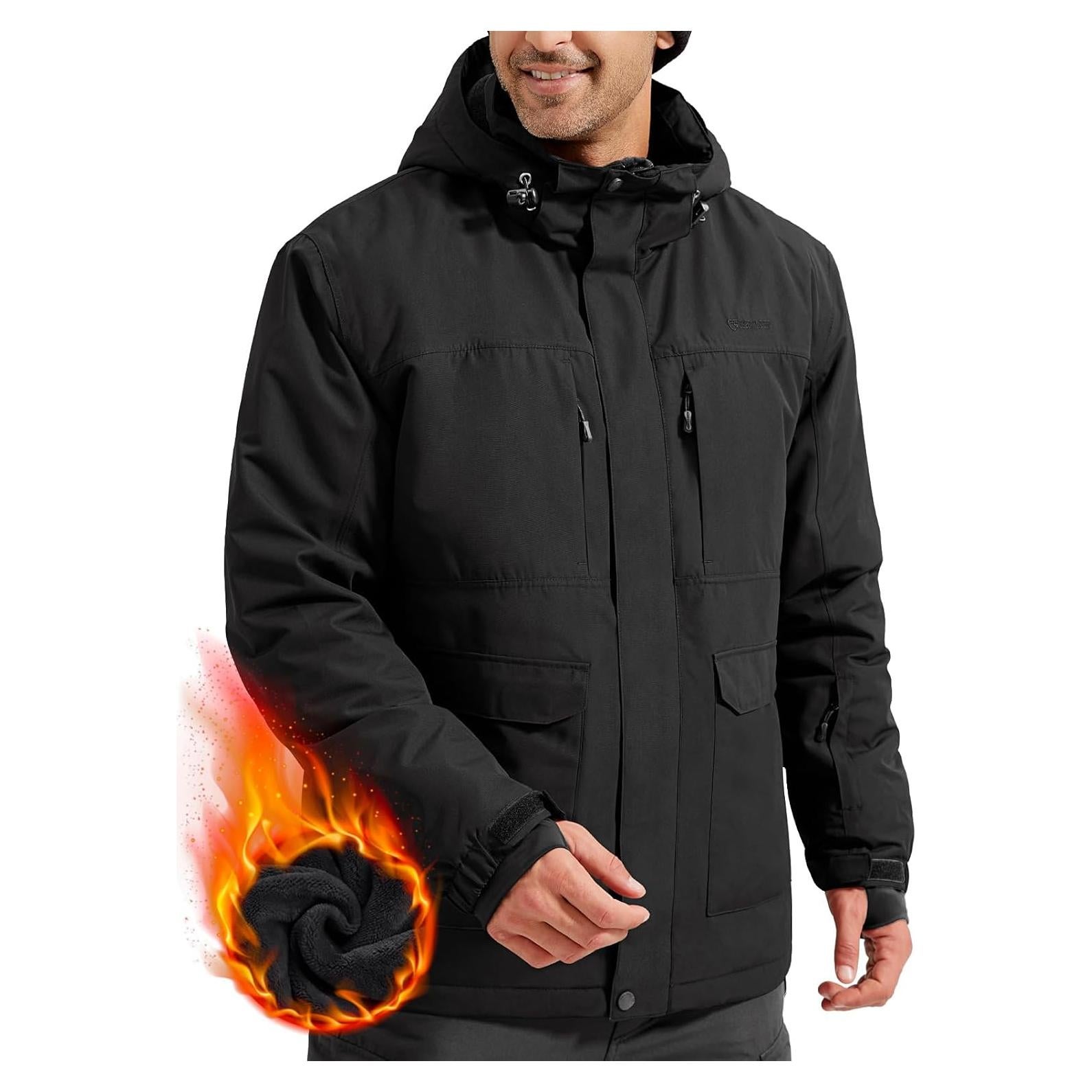 Chaqueta de Esquí Impermeable Free Soldier para Hombres - Forro Polar