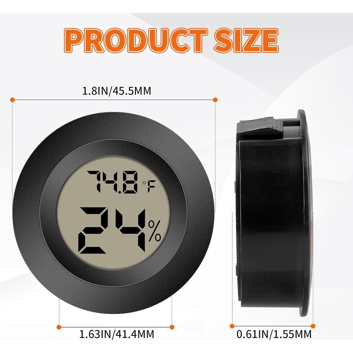 Mini Higrómetro Digital LCD Yeeaulpa-ht 4 Paquete Medidor de Temperatura y Humedad