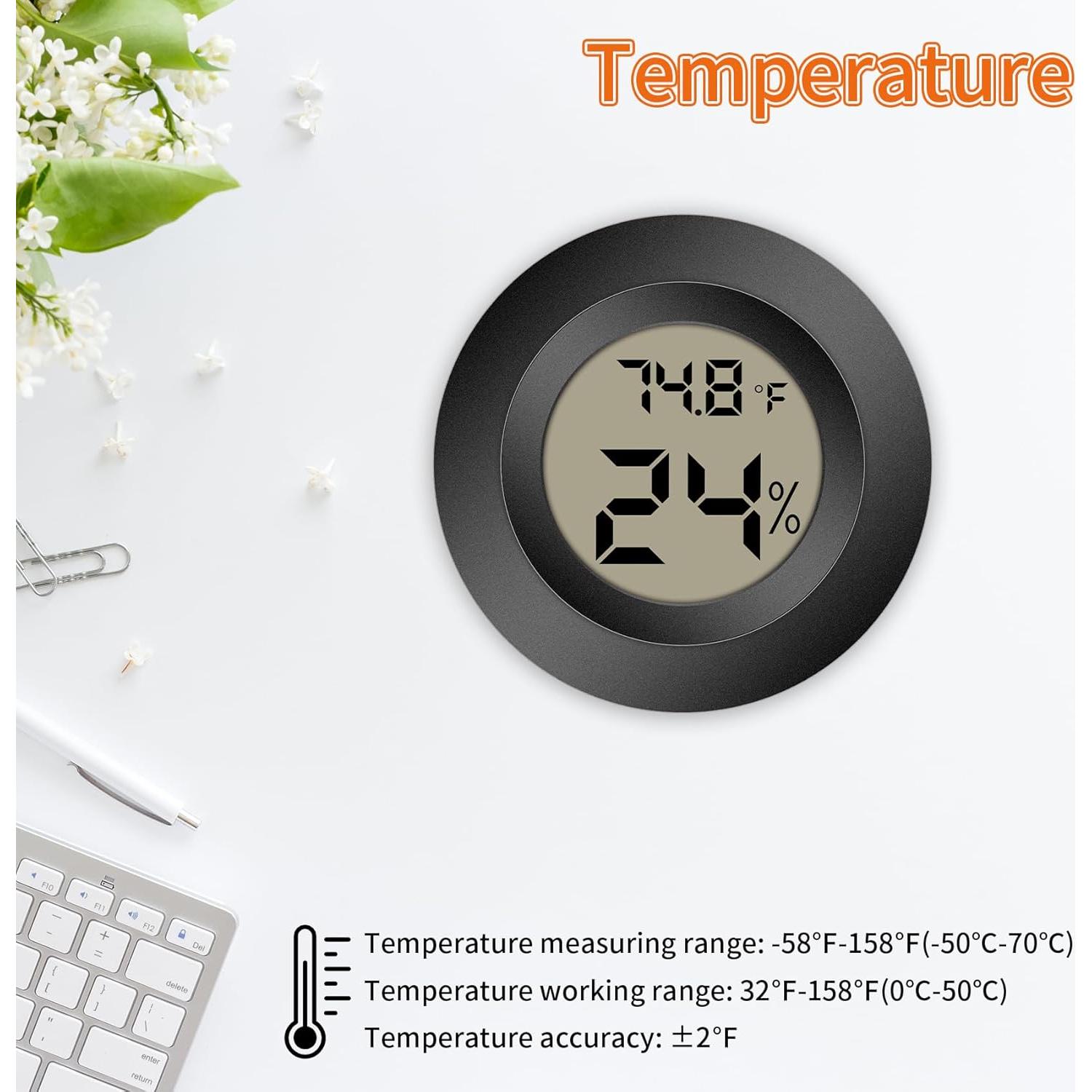 Mini Higrómetro Digital LCD Yeeaulpa-ht 4 Paquete Medidor de Temperatura y Humedad