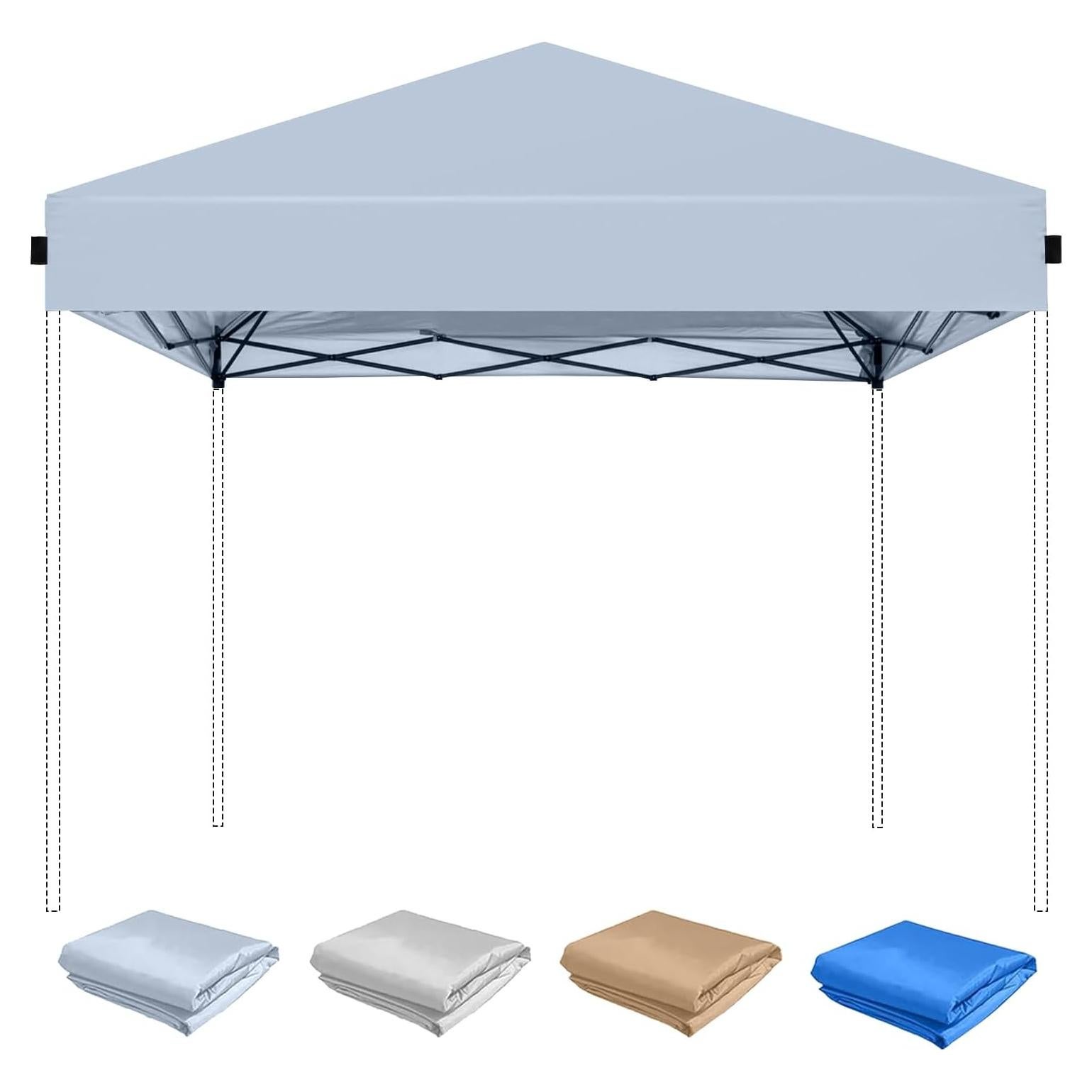 Cubierta de Reemplazo para Carpa 10x10 JOSIVIKY Gris Impermeable