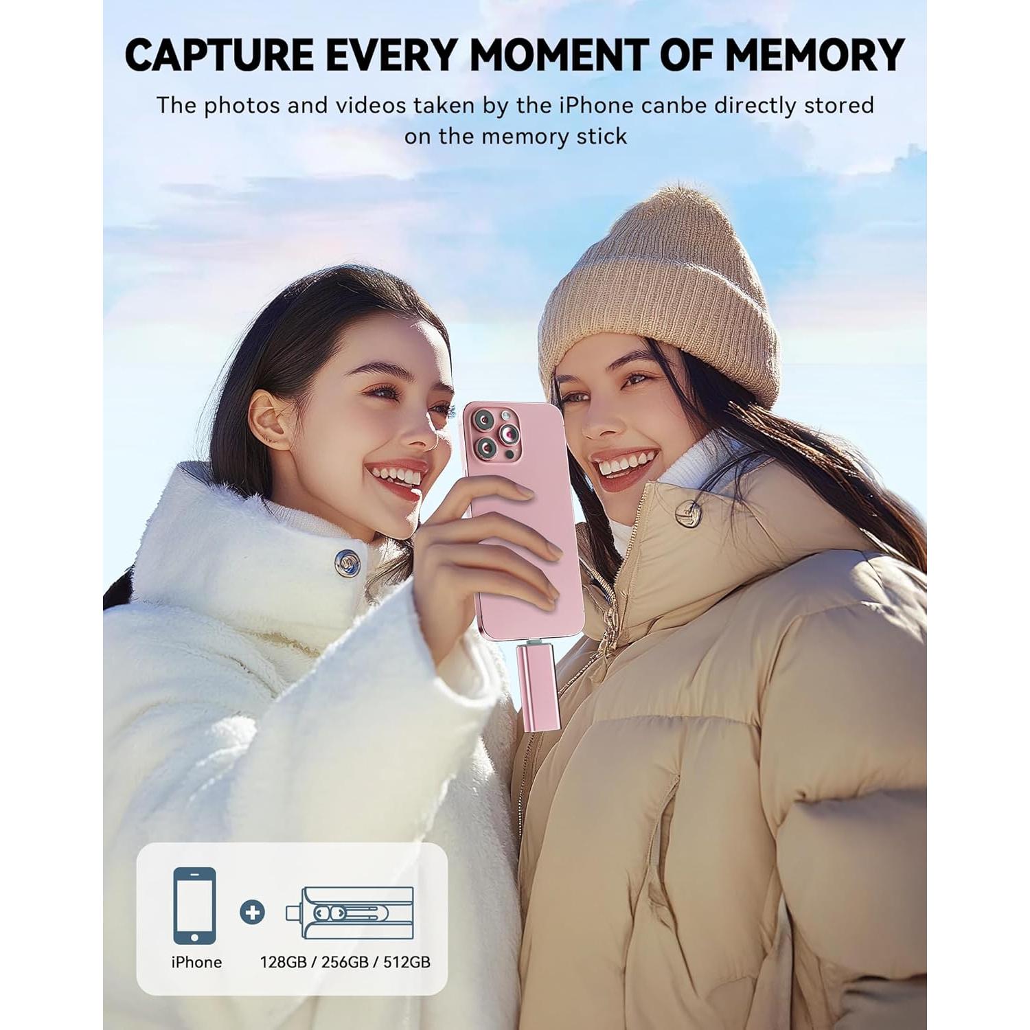 Unidad Flash USB 256GB ROSPE MFi para iPhone y Android