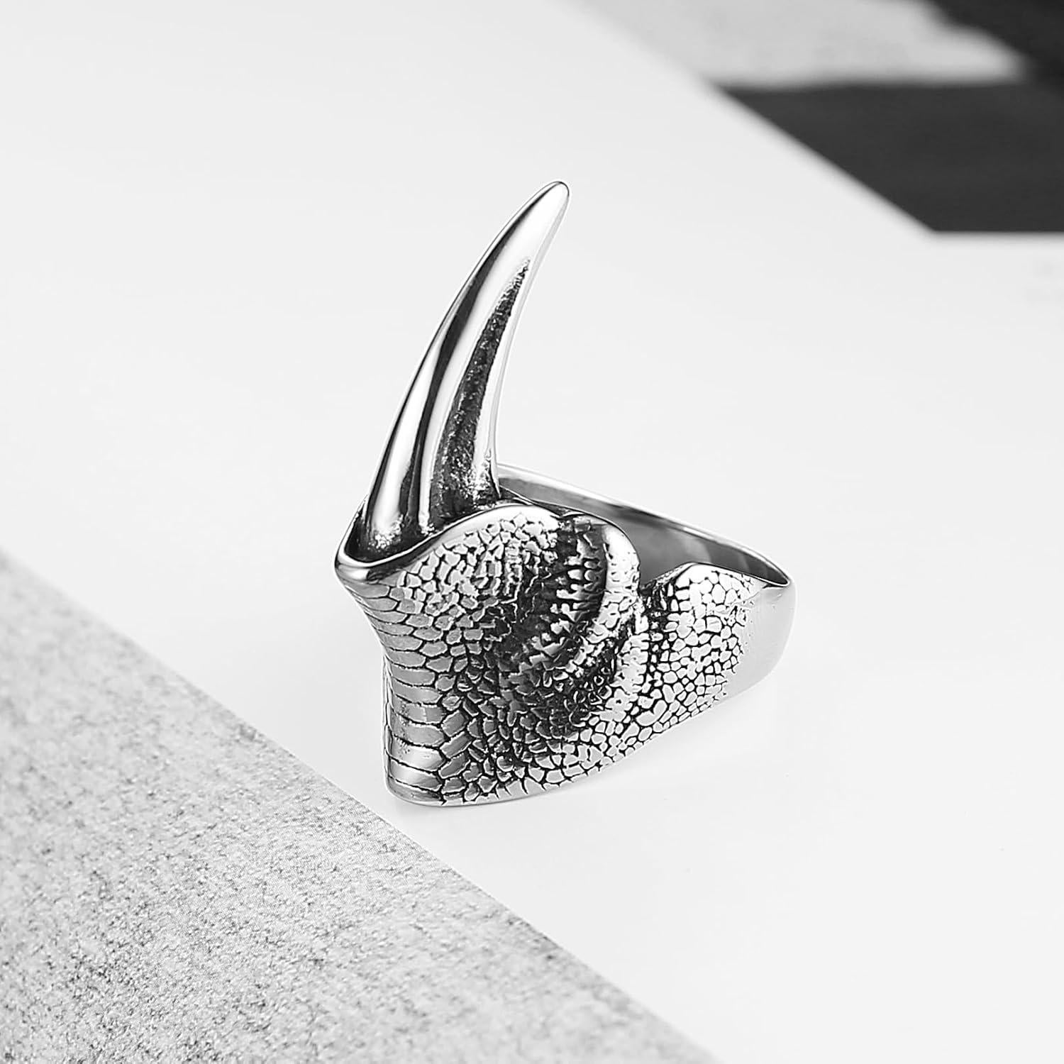 Anillo de Garra de Dragón HZMAN para Hombres de Acero Inoxidable