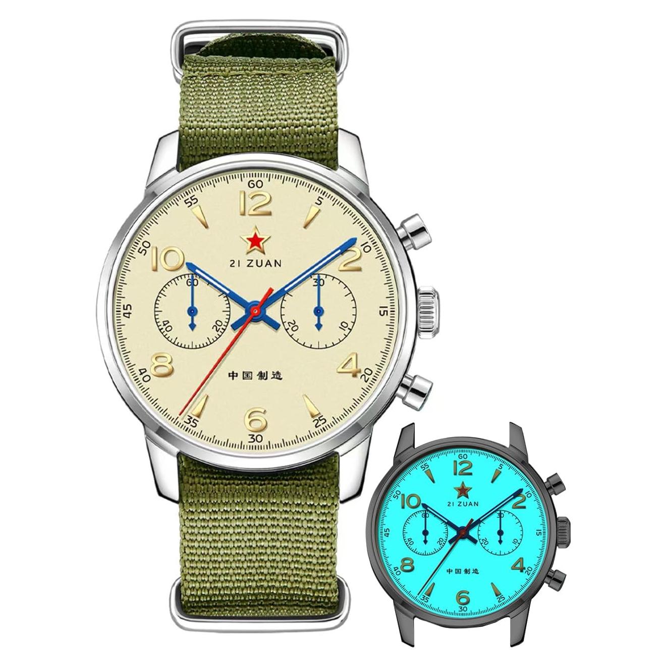 Reloj mecánico cronógrafo TOPHILL 1963 40mm piloto hombre