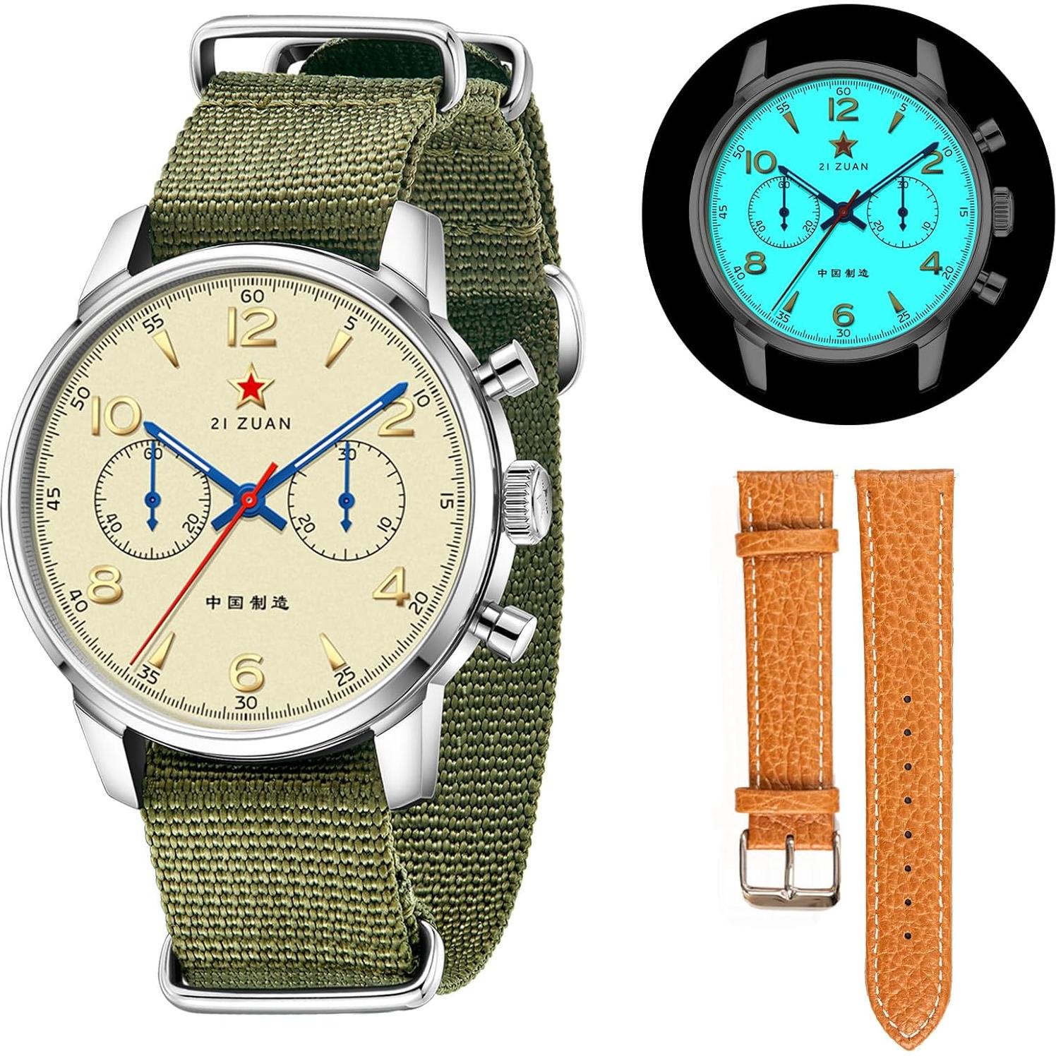 Reloj mecánico cronógrafo TOPHILL 1963 40mm piloto hombre