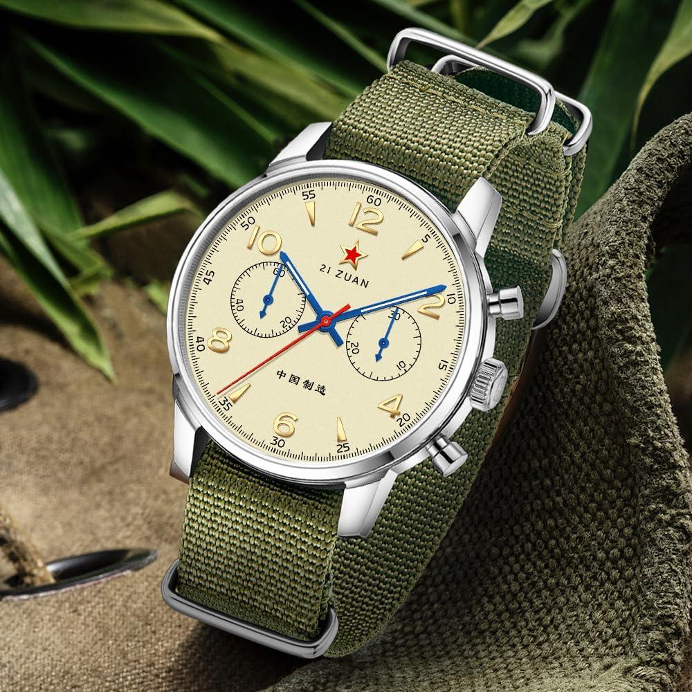 Reloj mecánico cronógrafo TOPHILL 1963 40mm piloto hombre