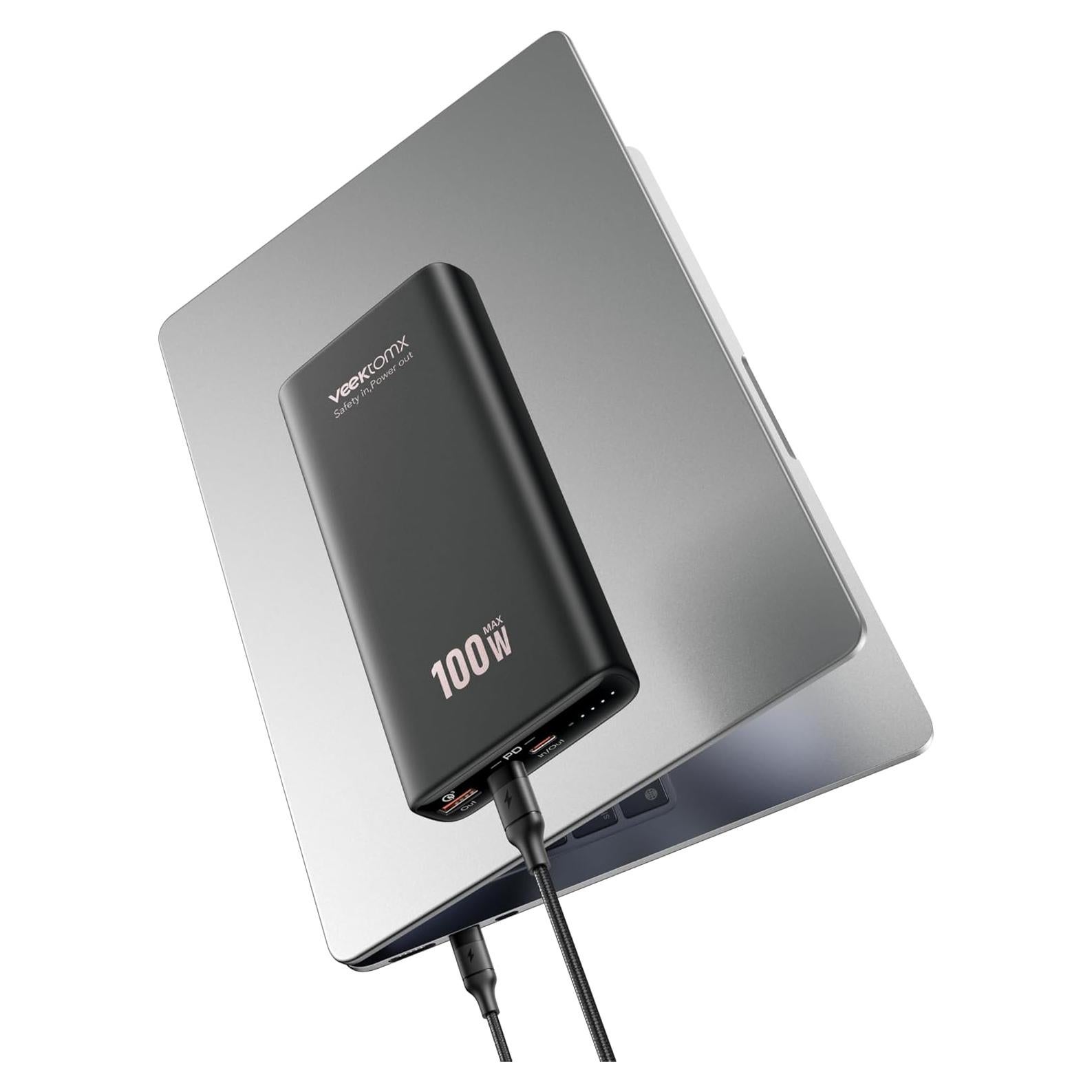 Batería Externa VEEKTOMX 100W 20000mAh Carga Rápida USB-C