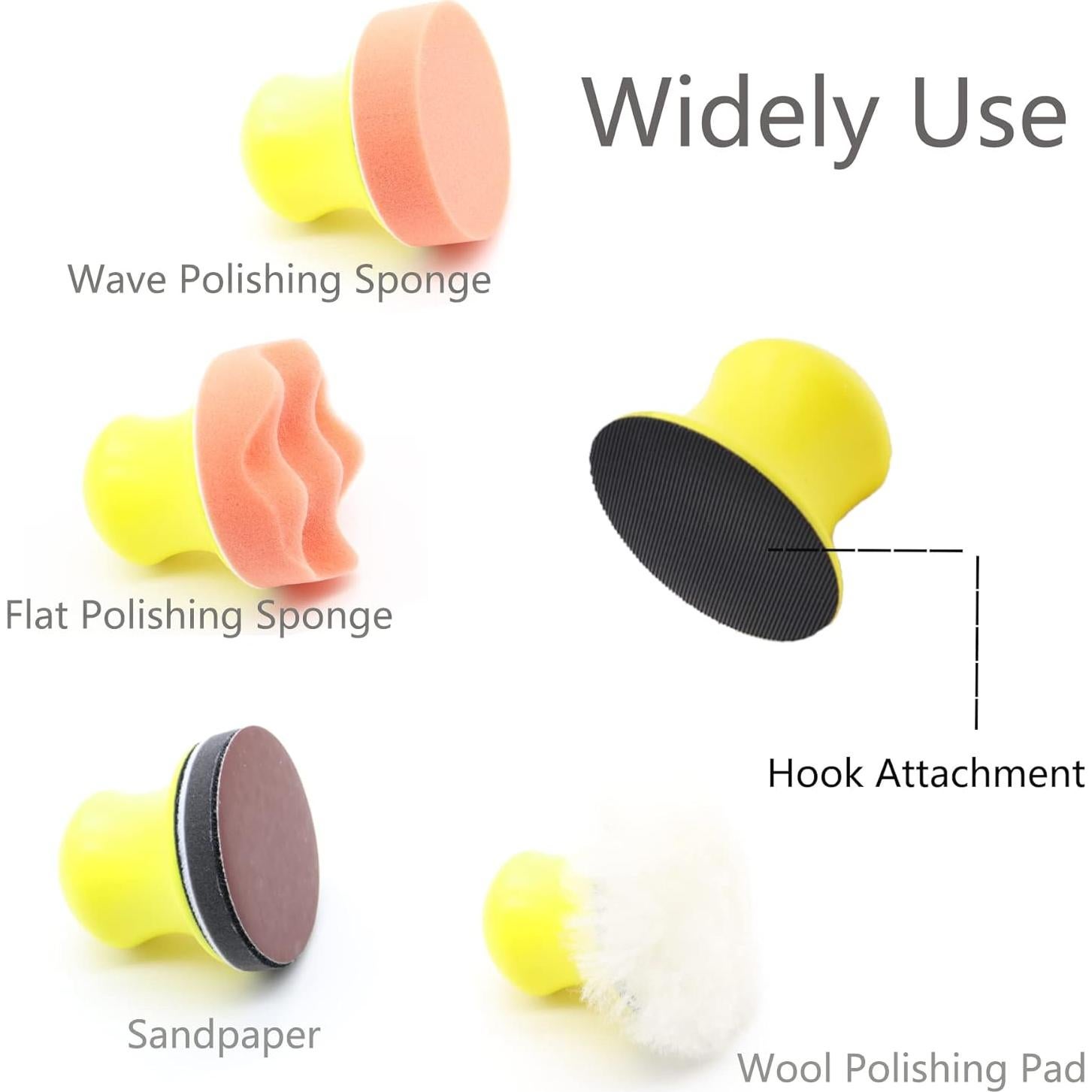 127 Discos de Lija 3" CKFCXC Grano 40-7000 con Bloque de Lijado